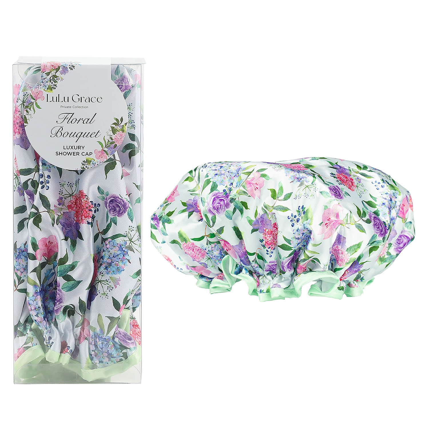 Lulu Grace Floral Bouquet Luxury Shower Cap 1 each