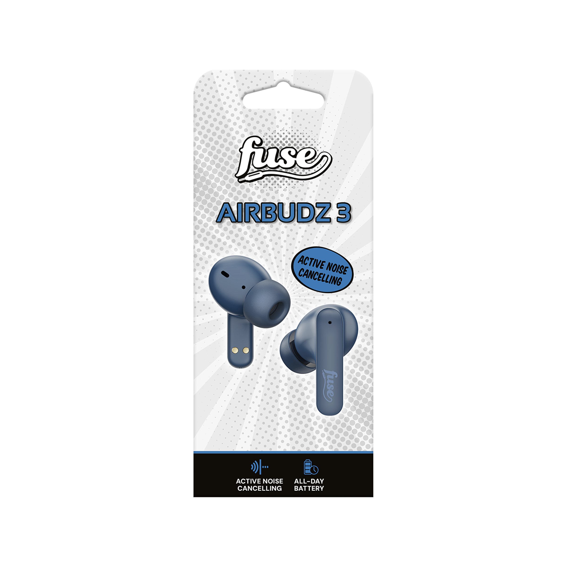 Fuse Airbudz 3 Navy 1 each