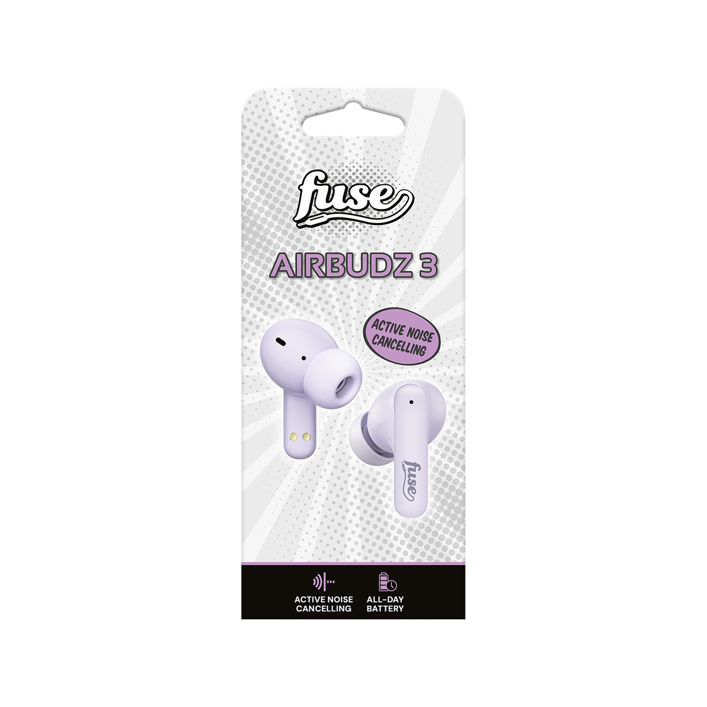 Fuse Airbudz 3 Purple 1 each