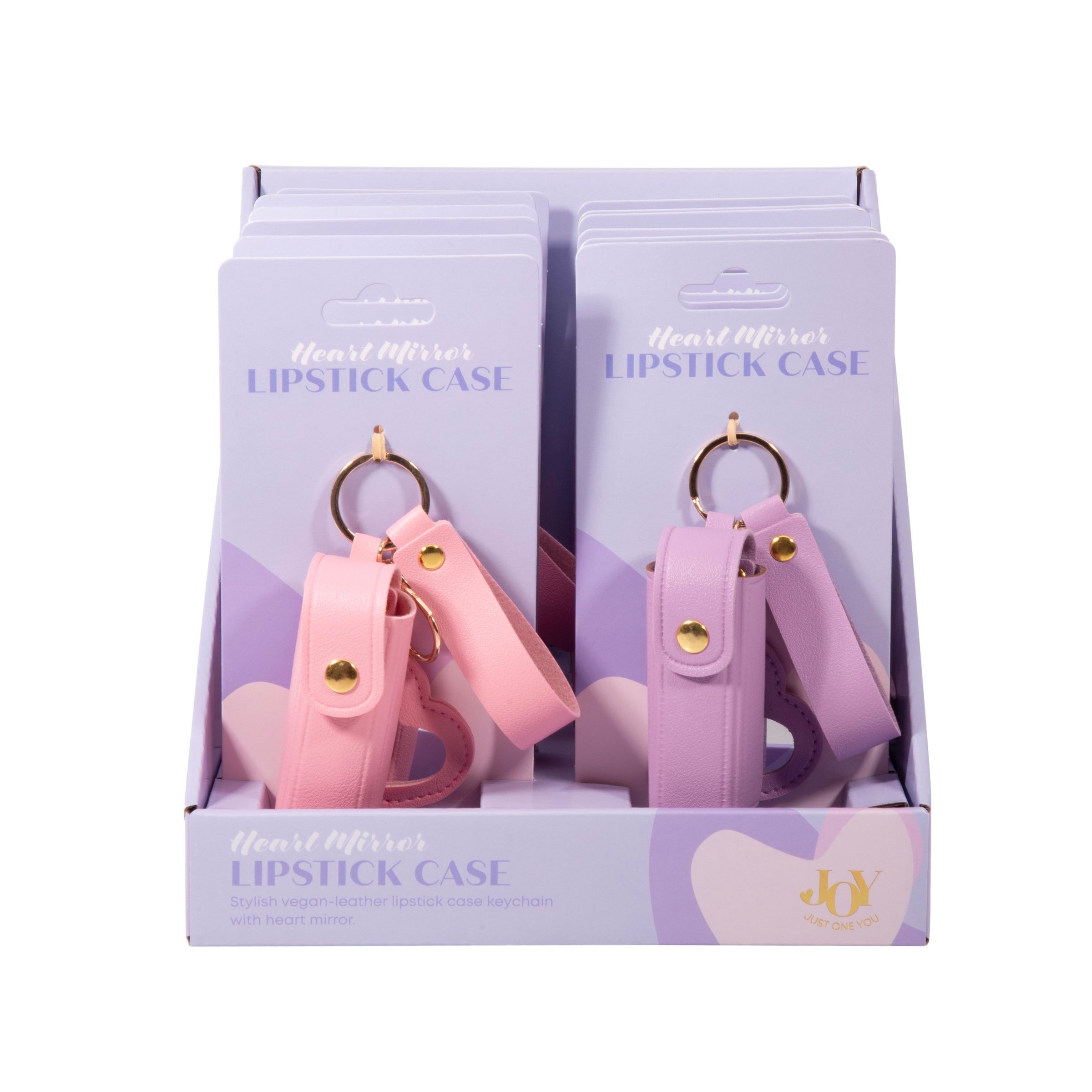 IS Gift Joy Lipstick Case With Heart Mirror Assorted 1 each - Image 1