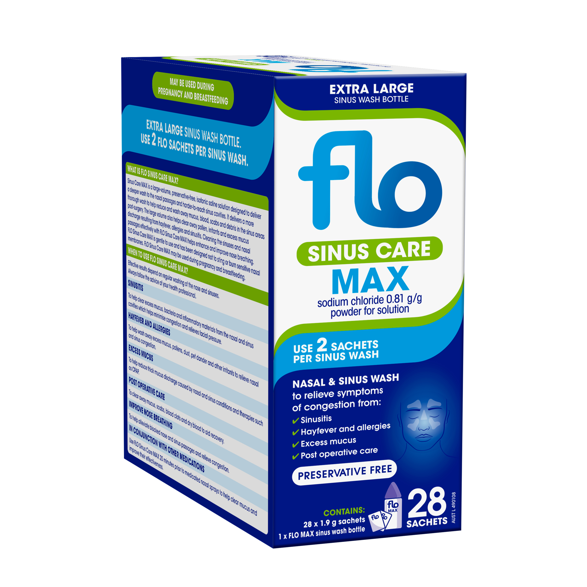 Flo Sinus Care Max Bottle & Sachet 28 sachets - Image 6