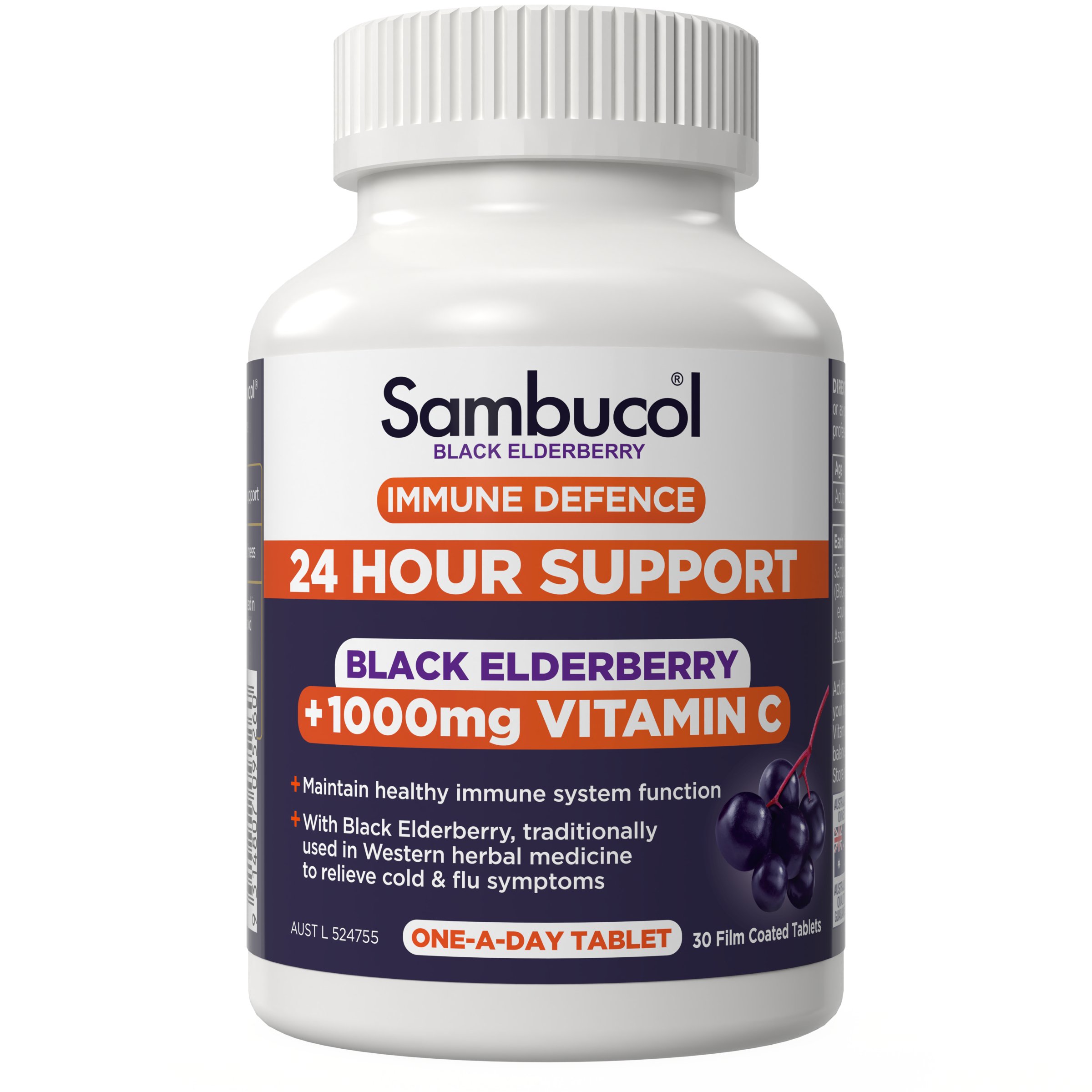 Sambucol 24HR Immunity 30 tablets - Image 1