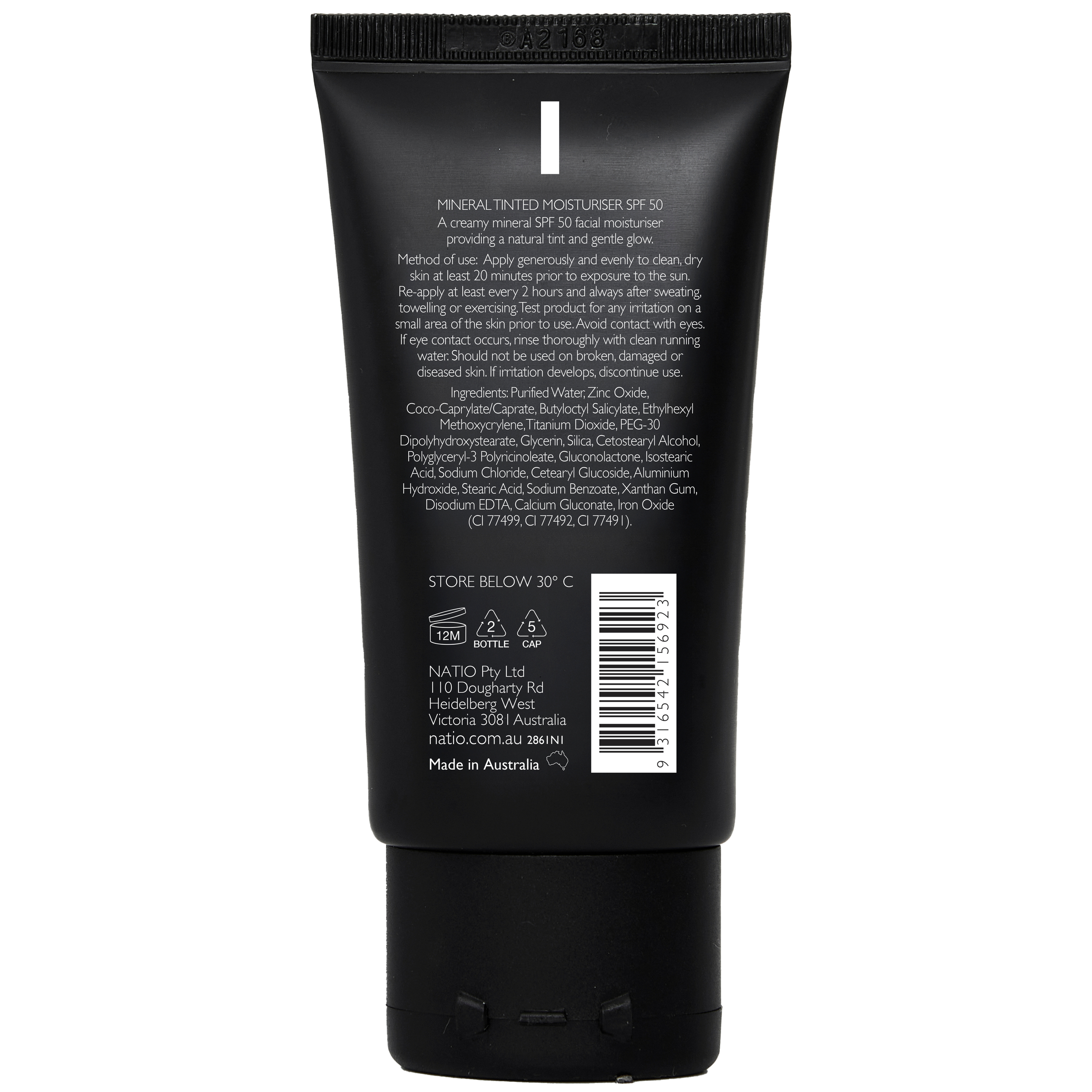 Natio Mineral Tinted Moisturiser SPF 50 - Nude 50ml - Image 2