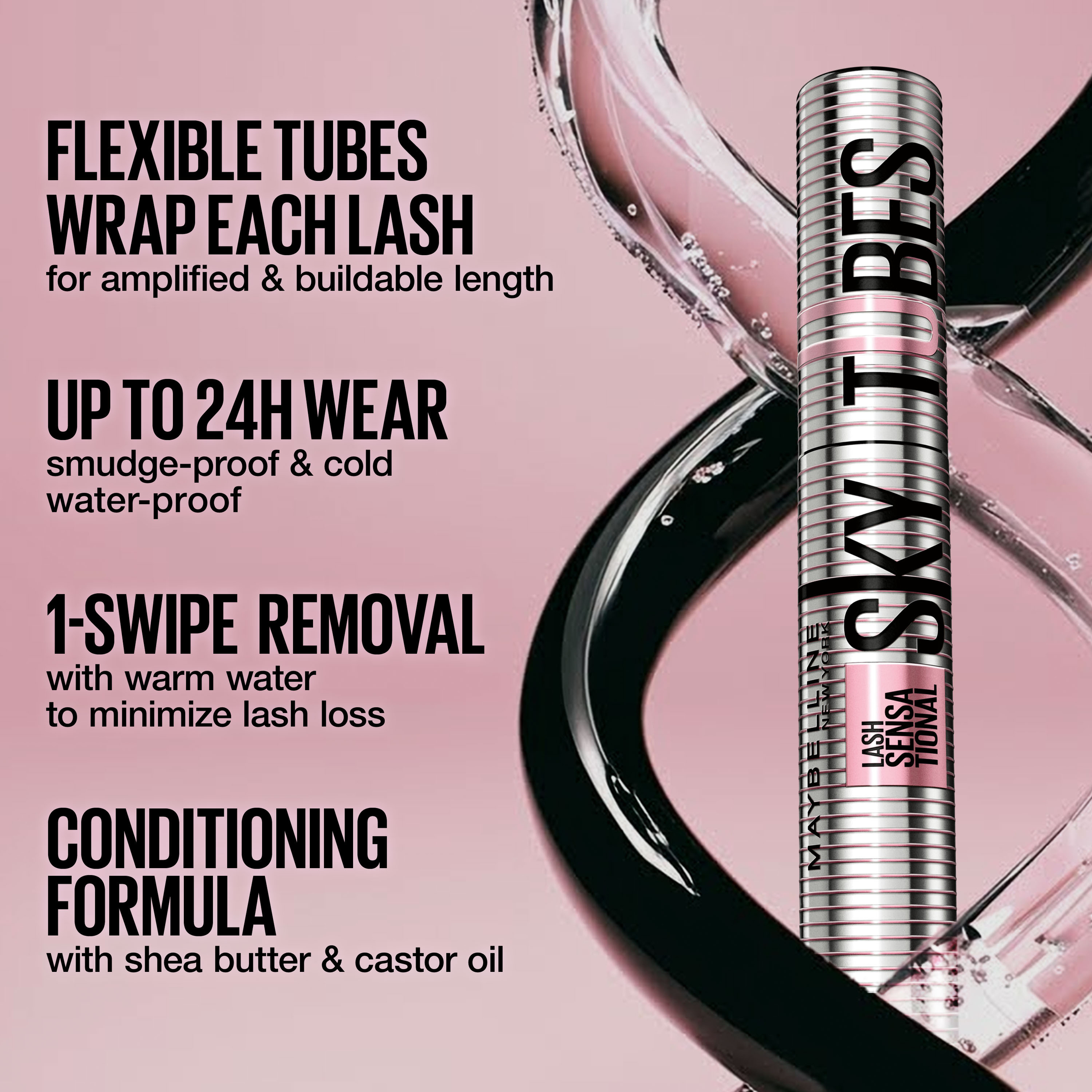 Maybelline Lash Sensational Sky Tubes Tubing Mascara Black 1 each - Image 10