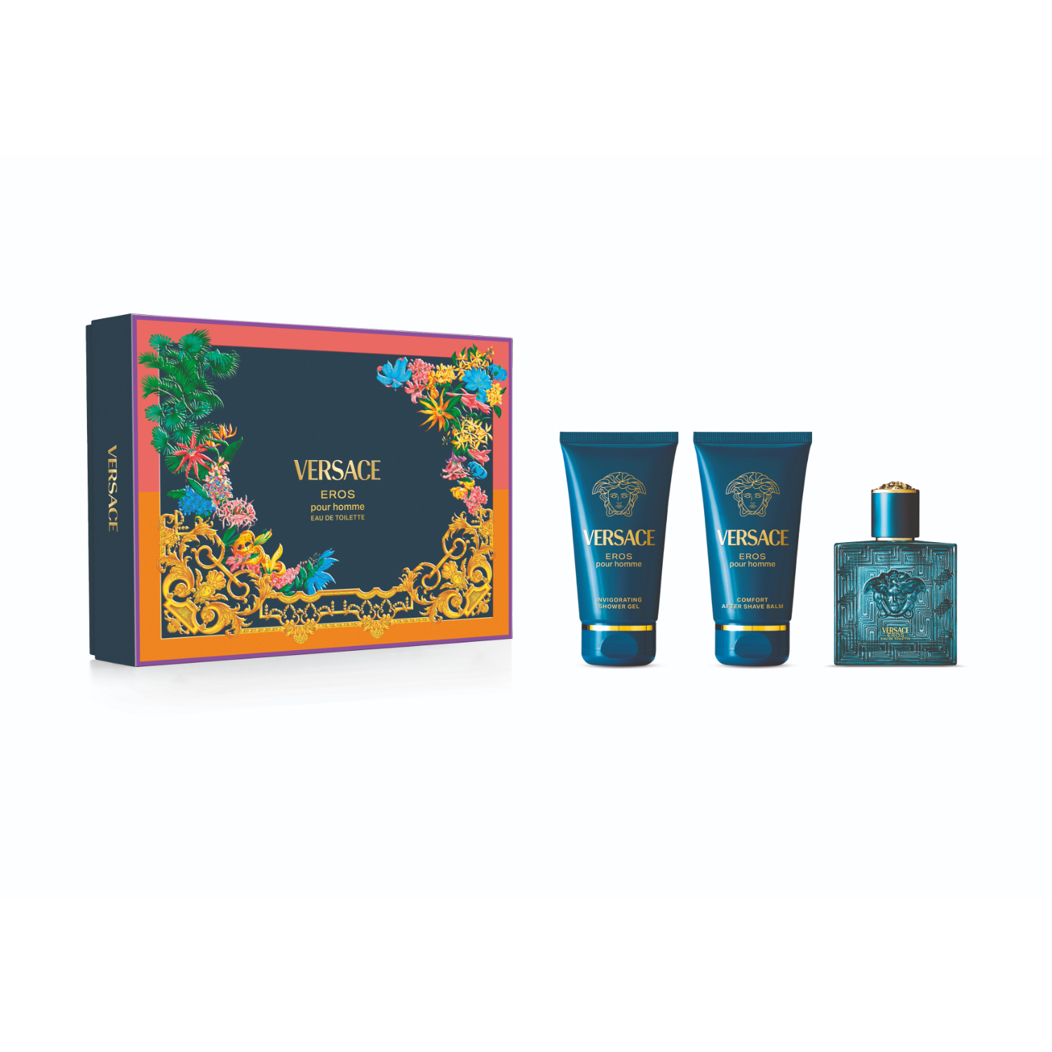 Versace Eros Pour Homme EDT 50ml Gift Set 3 piece