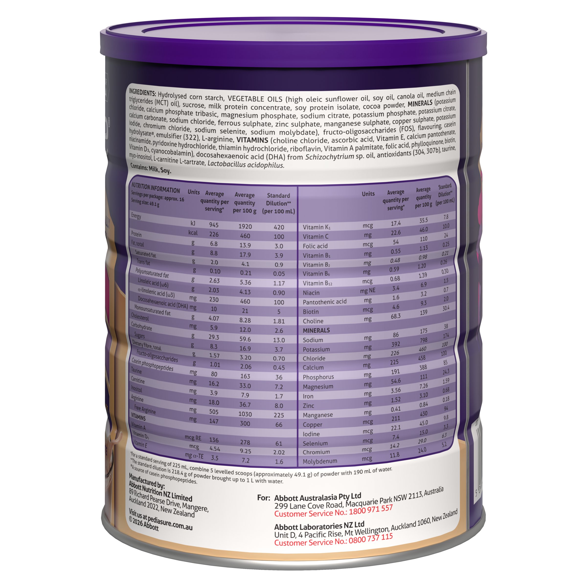 Pediasure Chocolate 800g - Image 3