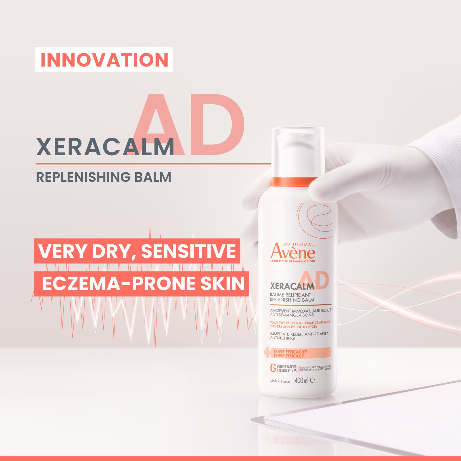 Avene Xeracalm A.D Replenishing Balm 400ml - Image 9