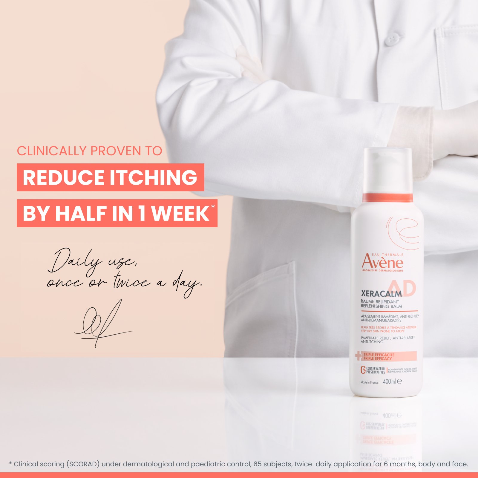 Avene Xeracalm A.D Replenishing Balm 400ml - Image 2