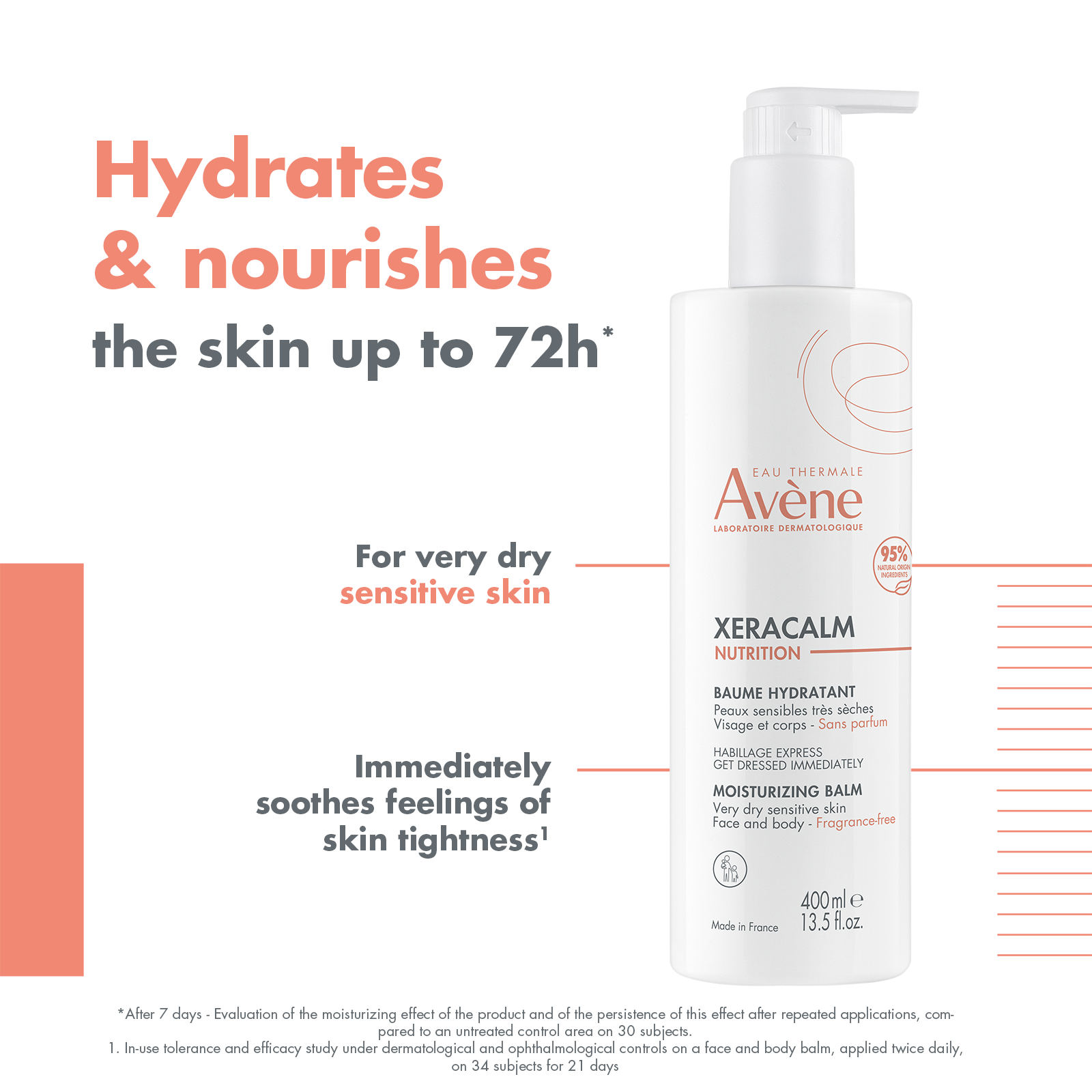 Avene Xeracalm Nutrition Moisturising Balm 400ml - Image 3