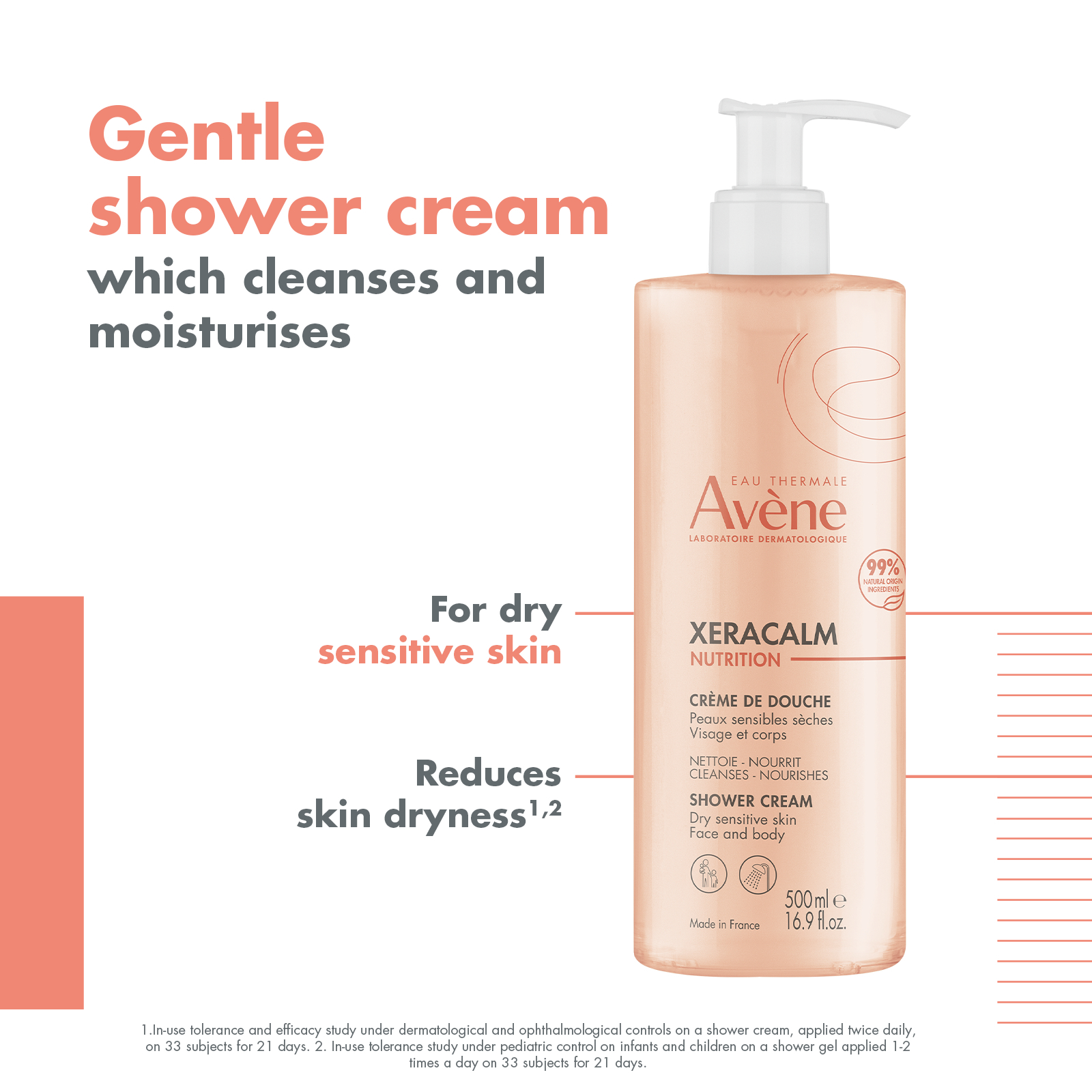Avene Xeracalm Nutrition Shower Cream 500ml - Image 4
