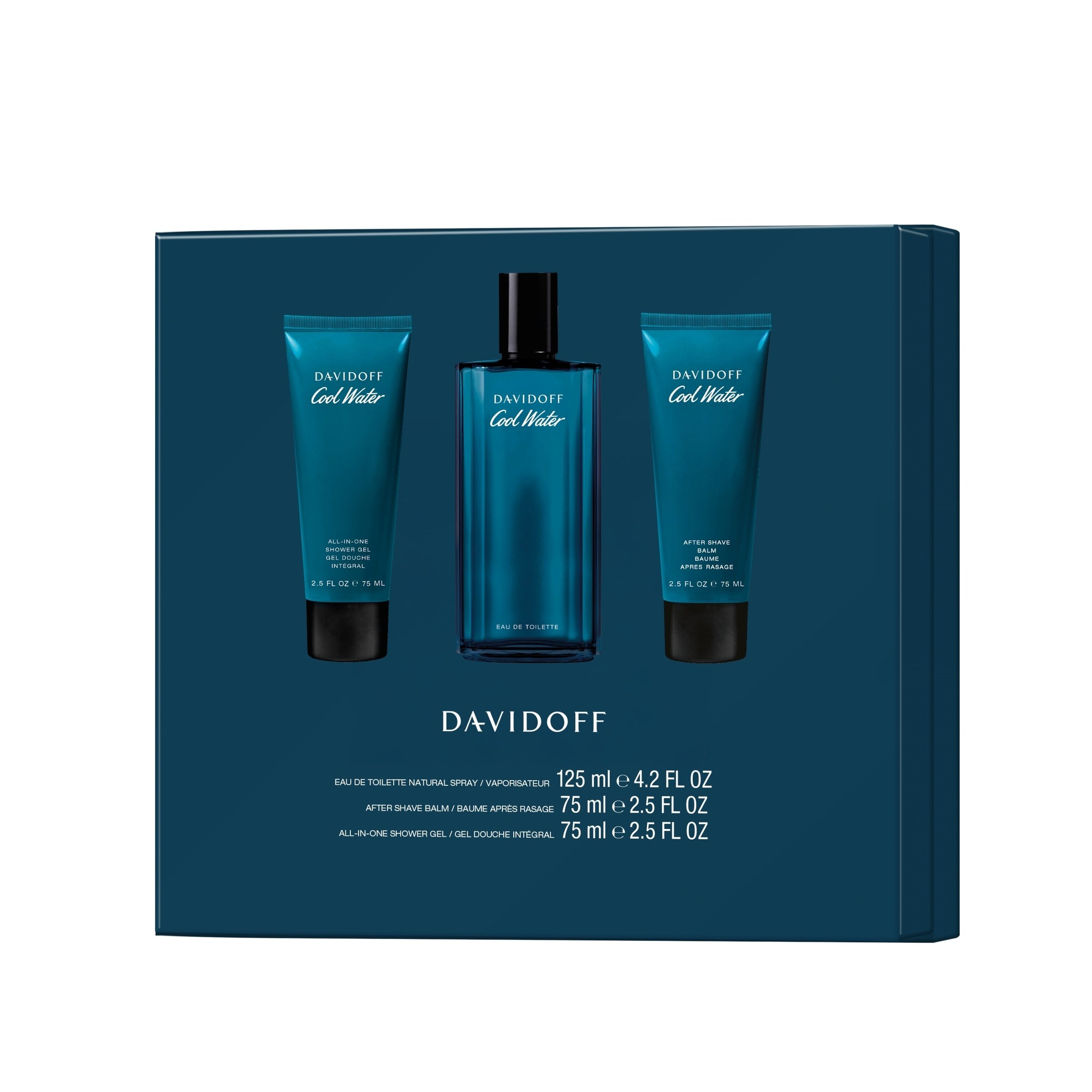 Davidoff Cool Water Man EDT 125ml Gift Set 3 Piece - Image 2