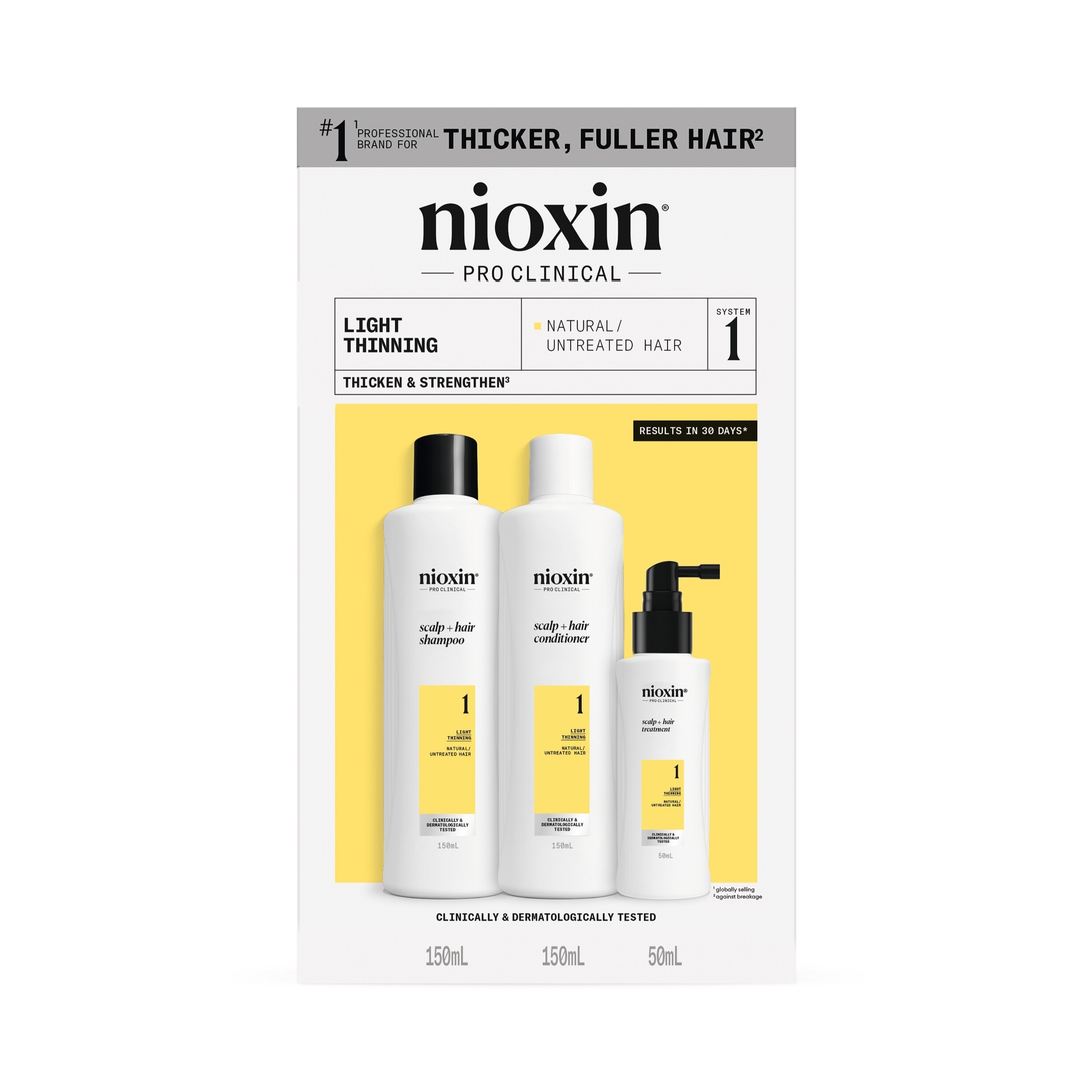 Nioxin Scalp + Hair Thickening System 1 Trial Kit 1 pack - Image 1