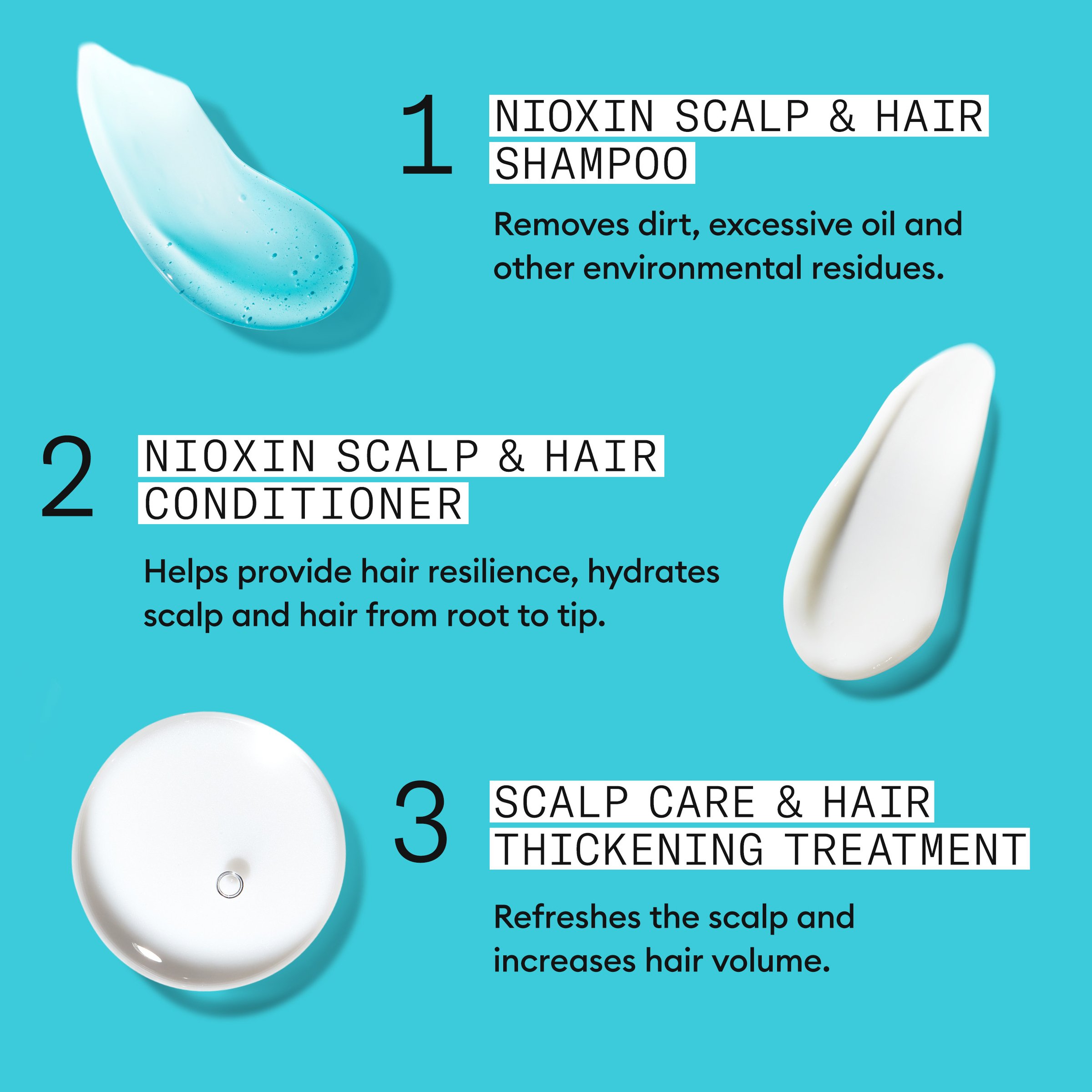 Nioxin Scalp + Hair Thickening System 3 Trial Kit 1 pack - Image 4