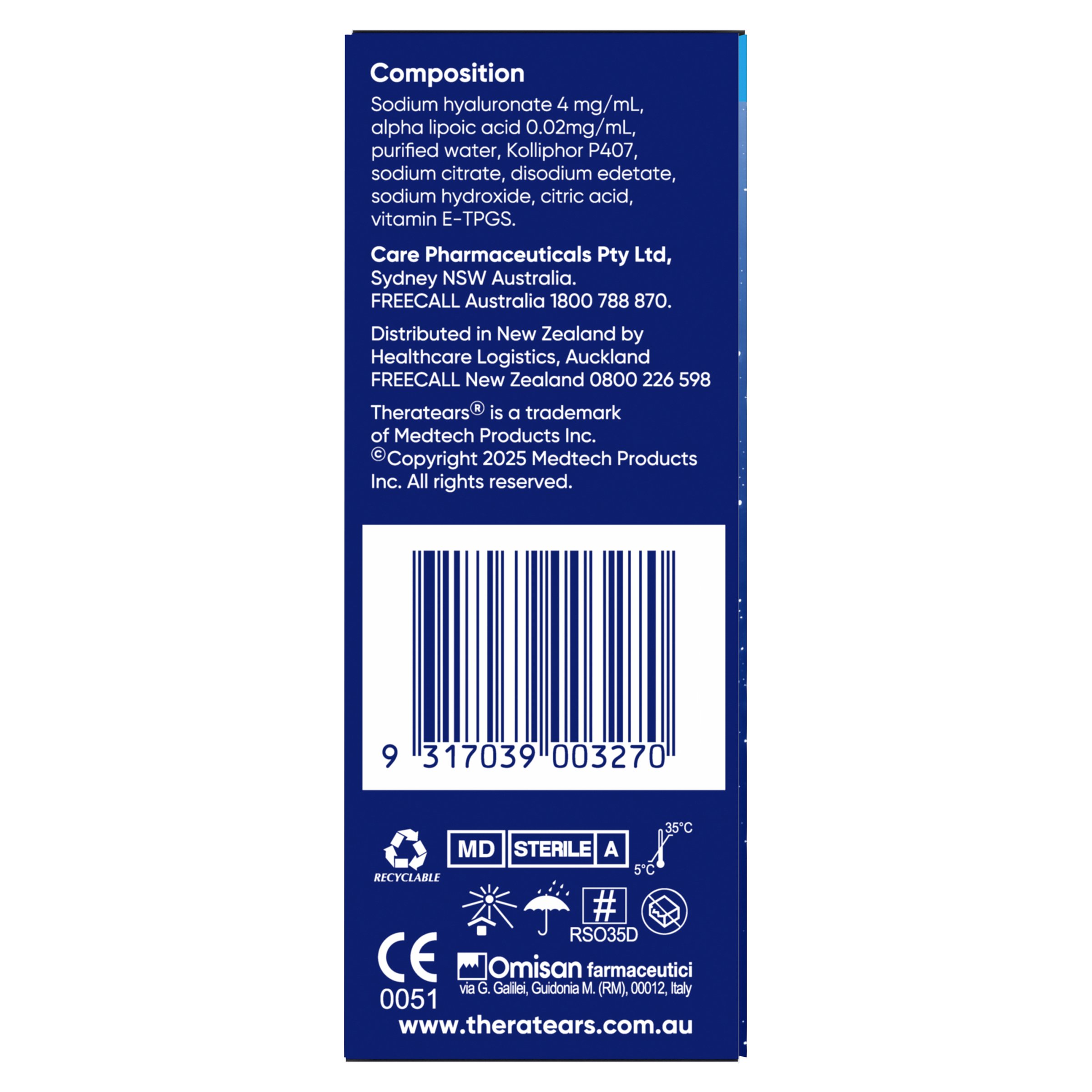 Thera Tears Nighttime Gel Dry Eye Hydration 10ml - Image 2