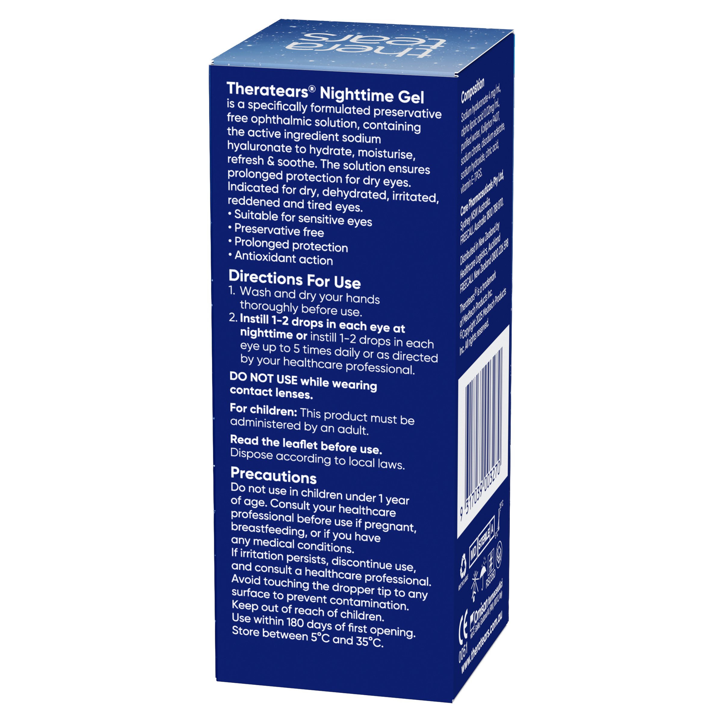 Thera Tears Nighttime Gel Dry Eye Hydration 10ml - Image 7