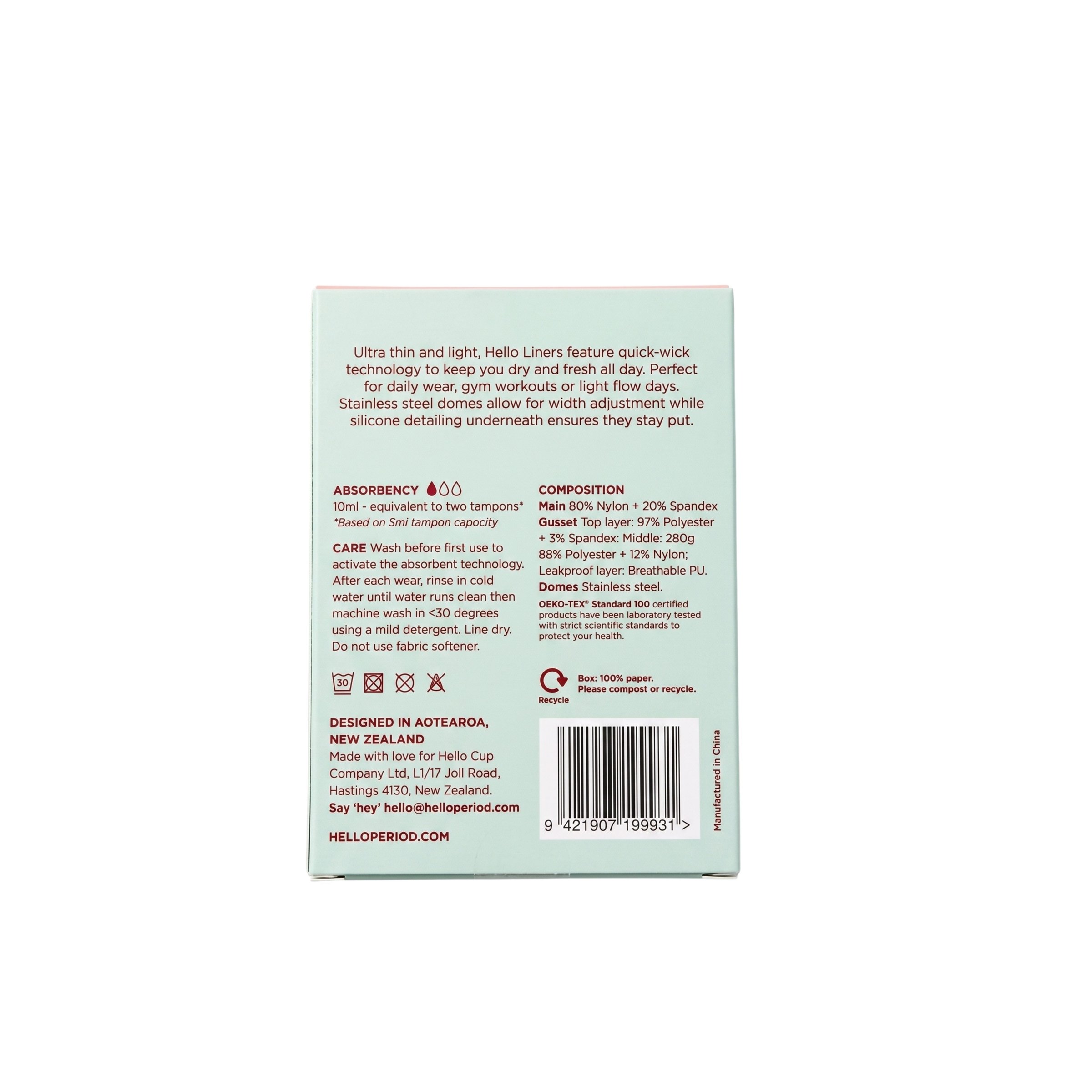 Hello Period Liners Fresher Than A Daisy 2 pack - Image 2