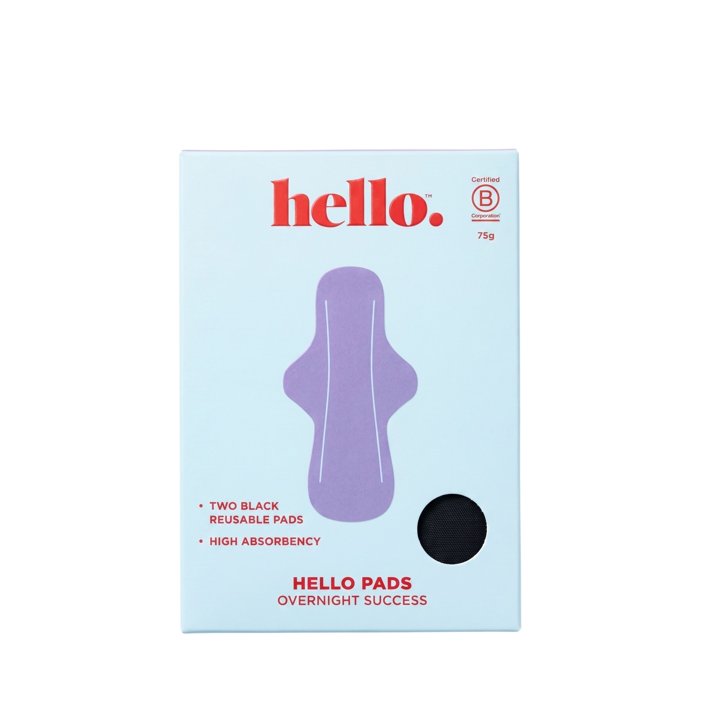 Hello Period Pads Overnight Success 2 pack - Image 1