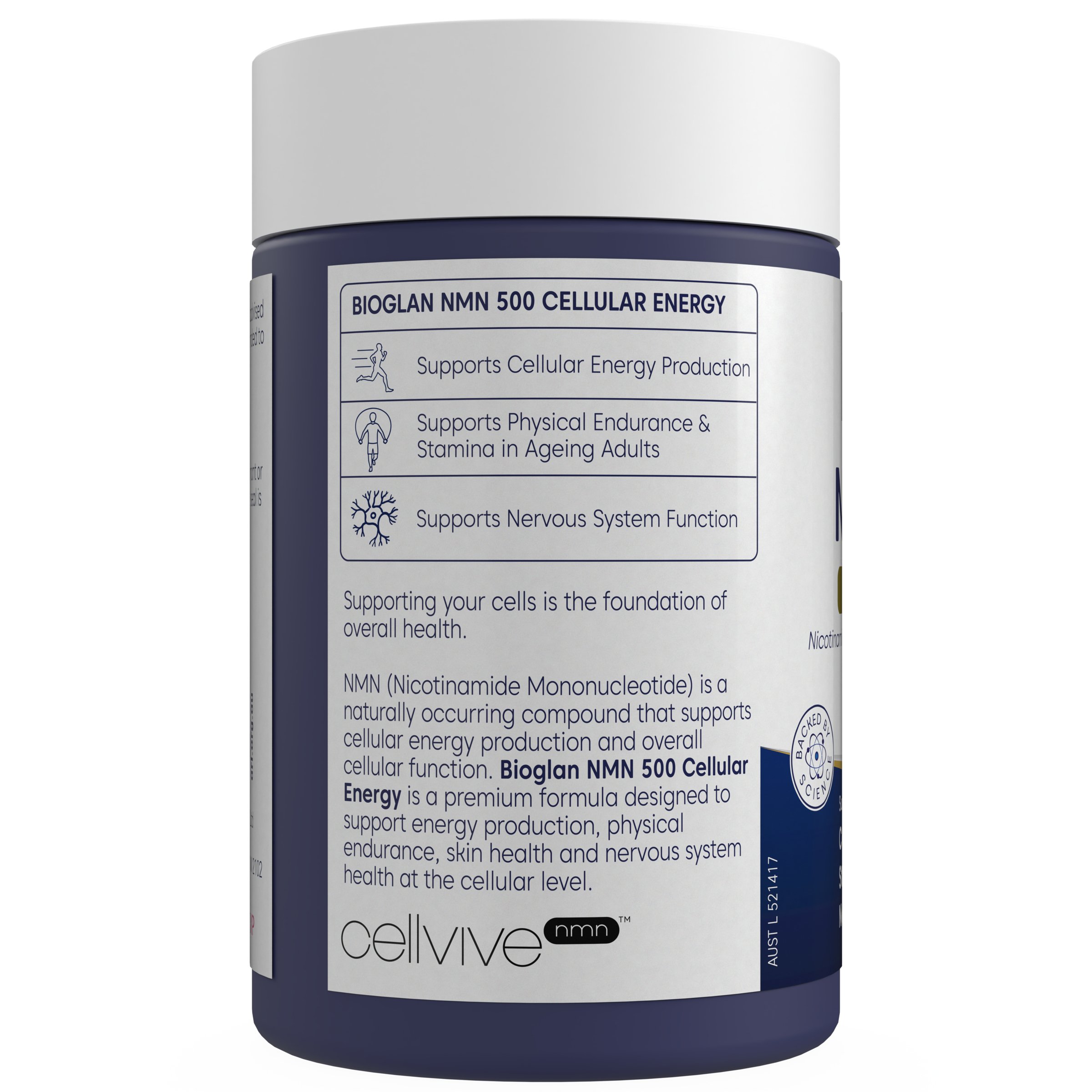 Bioglan NMN 500 Cellular Energy 30 capsules - Image 2