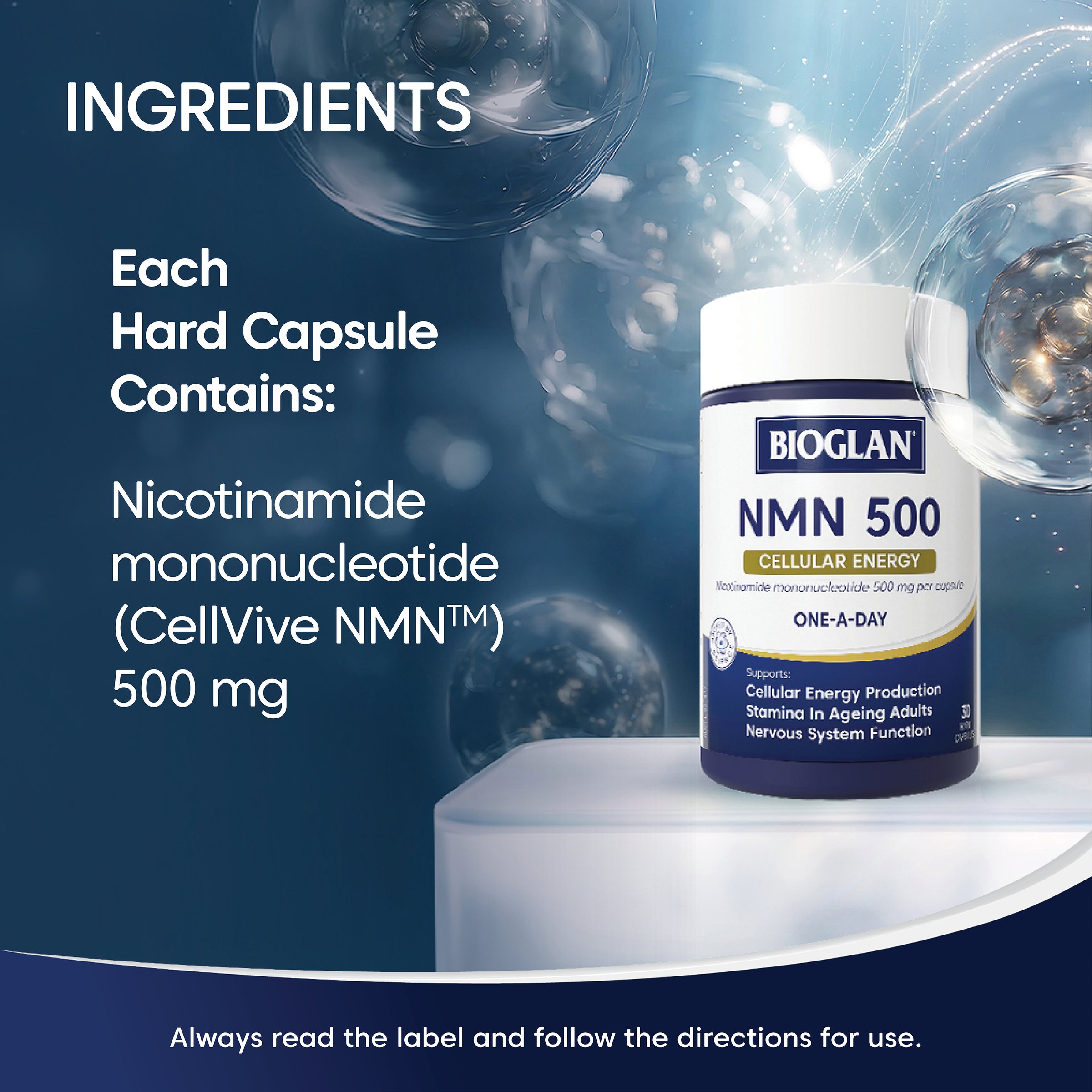 Bioglan NMN 500 Cellular Energy 30 capsules - Image 6