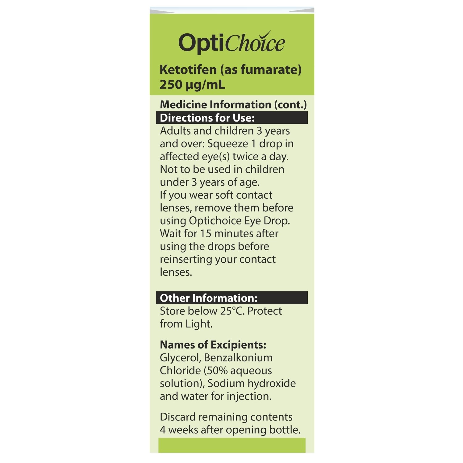 Optichoice Ketotifen Optichoice Eye Drops 5ml - Image 3