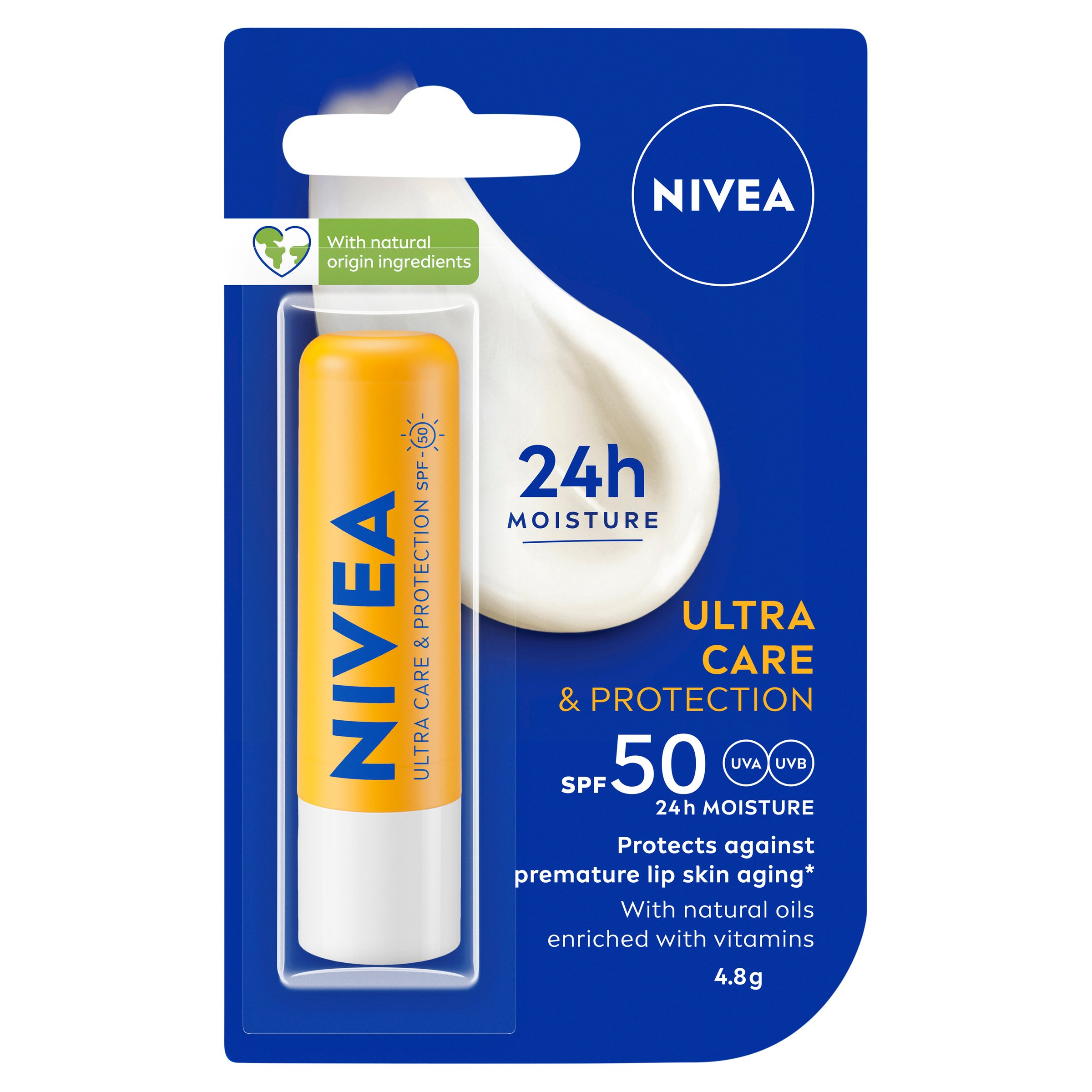 Nivea Lip Balm Ultra Care And Protect SPF50 - 4.8g - Image 1