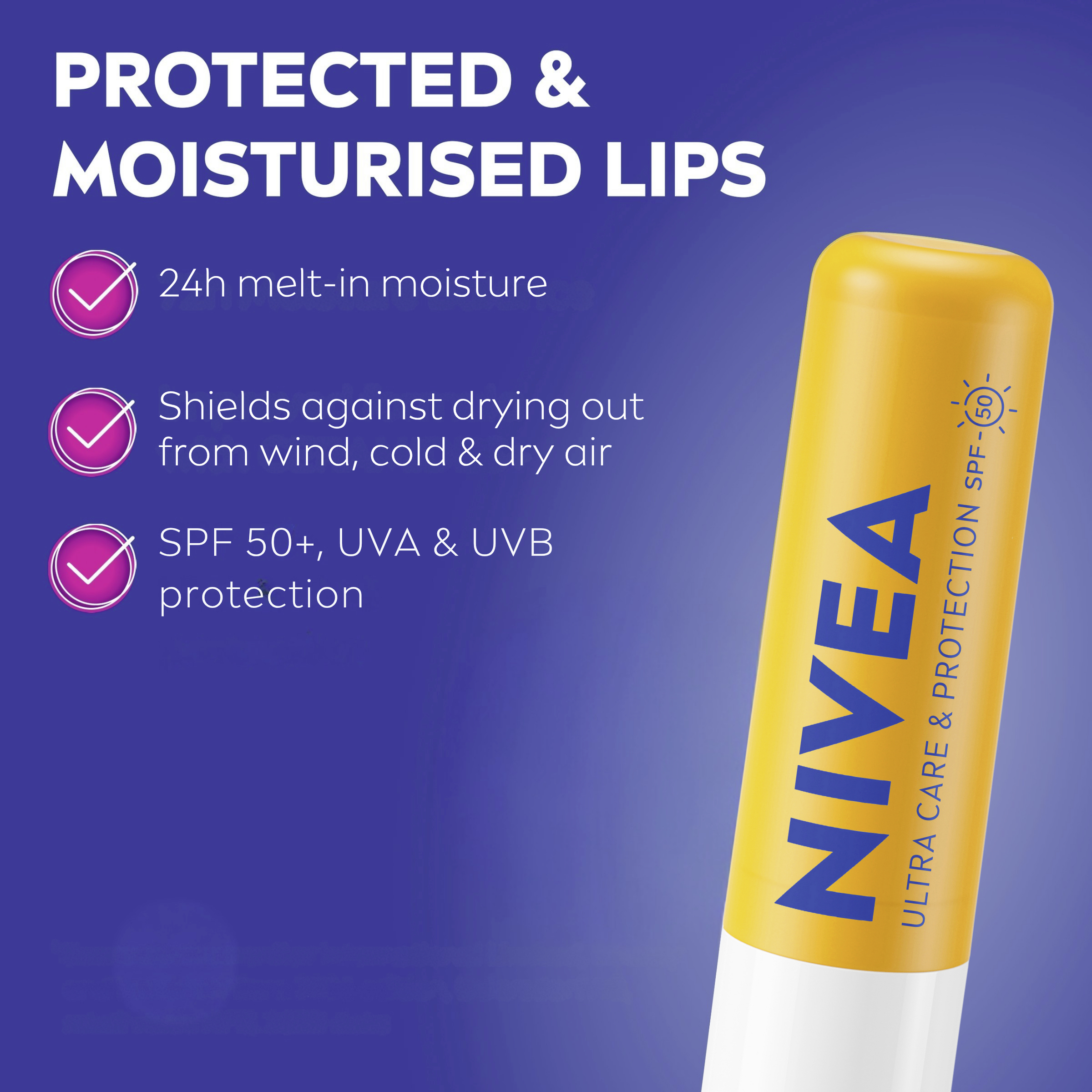 Nivea Lip Balm Ultra Care And Protect SPF50 - 4.8g - Image 6