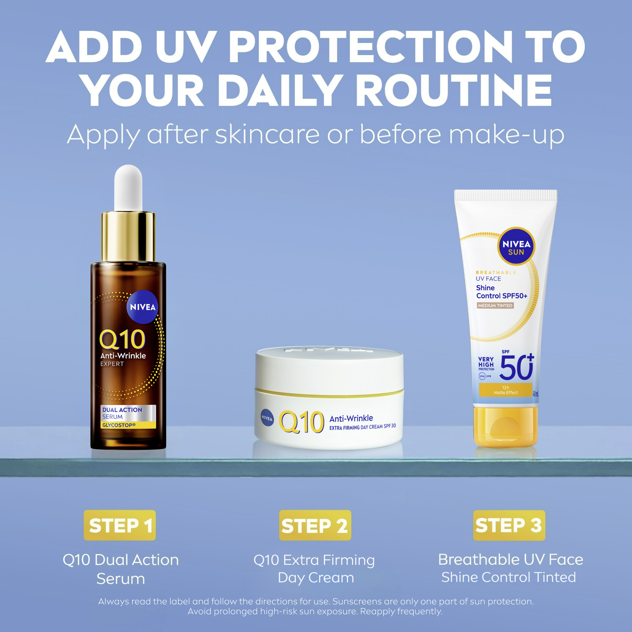Nivea Sun UV Face Shine Control SPF50+ Medium Tinted 40ml - Image 5