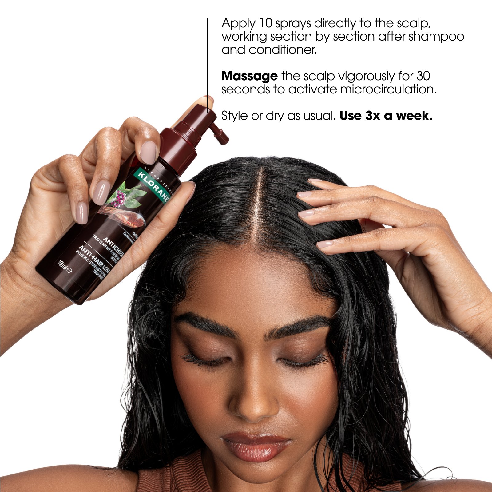 Klorane Anti-Hair Loss Intense Strengthening Treatment With Quinine 100 ml - Image 4