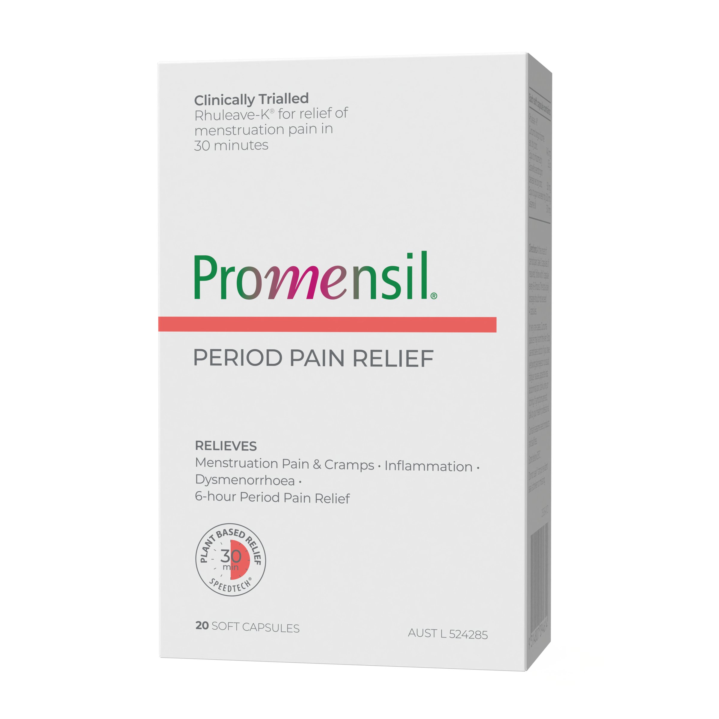 Promensil Period Pain Relief 20 capsules - Image 5