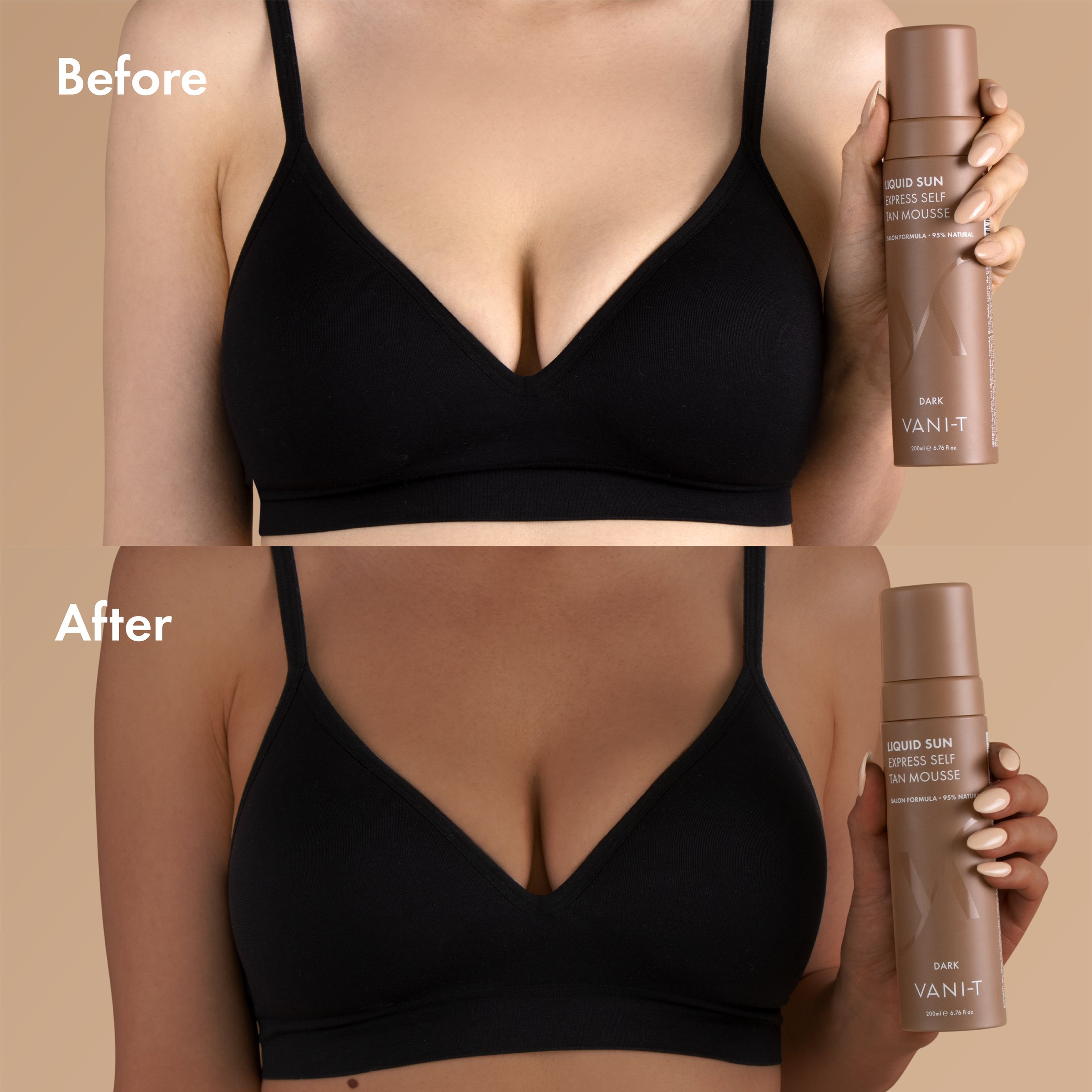 Vani-T Liquid Sun Express Self Tan Mousse Dark 200ml - Image 2