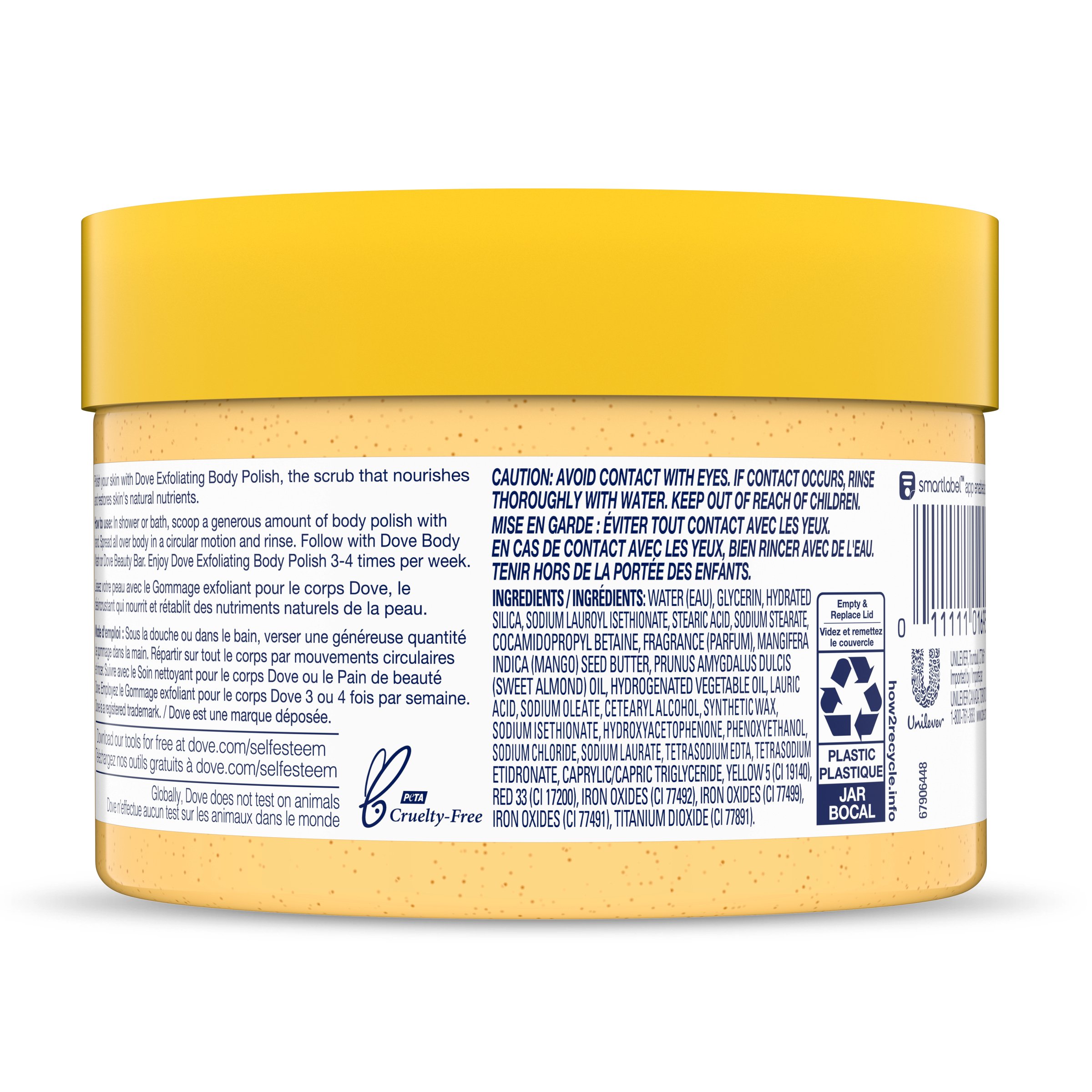 Dove Polish Crushed Almond & Mango Butter 298g - Image 2
