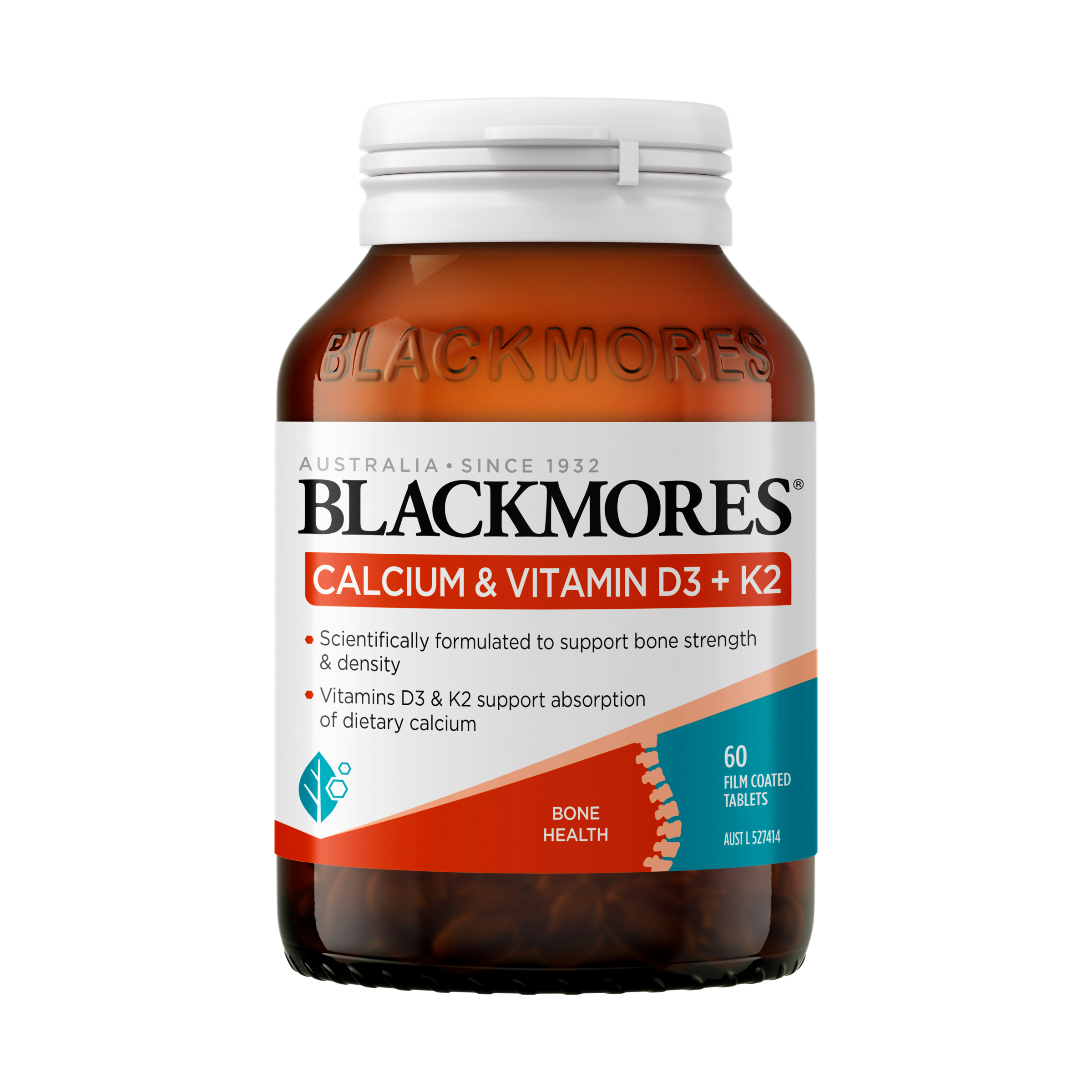 Blackmores Calcium & Vitamin D3 + K2 60 tablets - Image 1