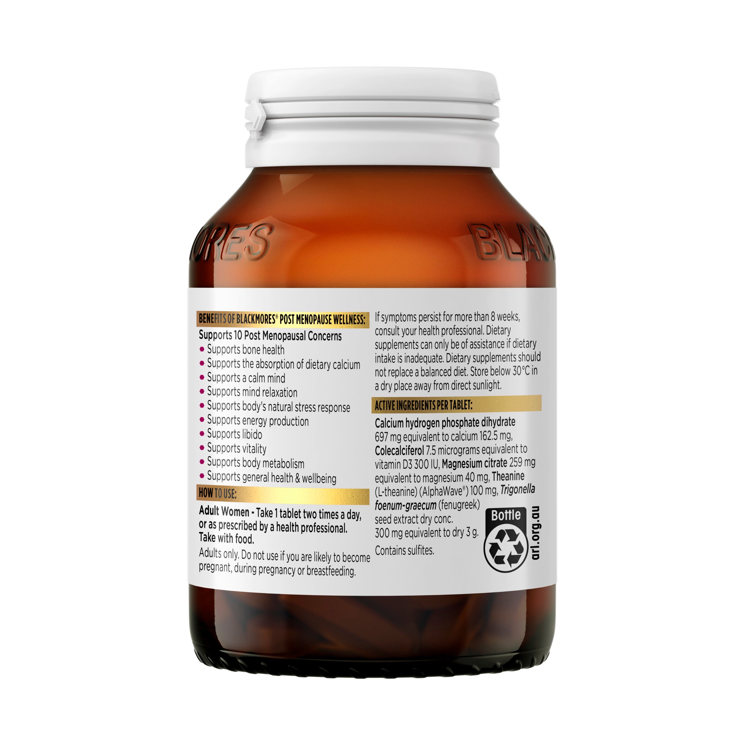 Blackmores Post Menopause Wellness 60 tablets - Image 2