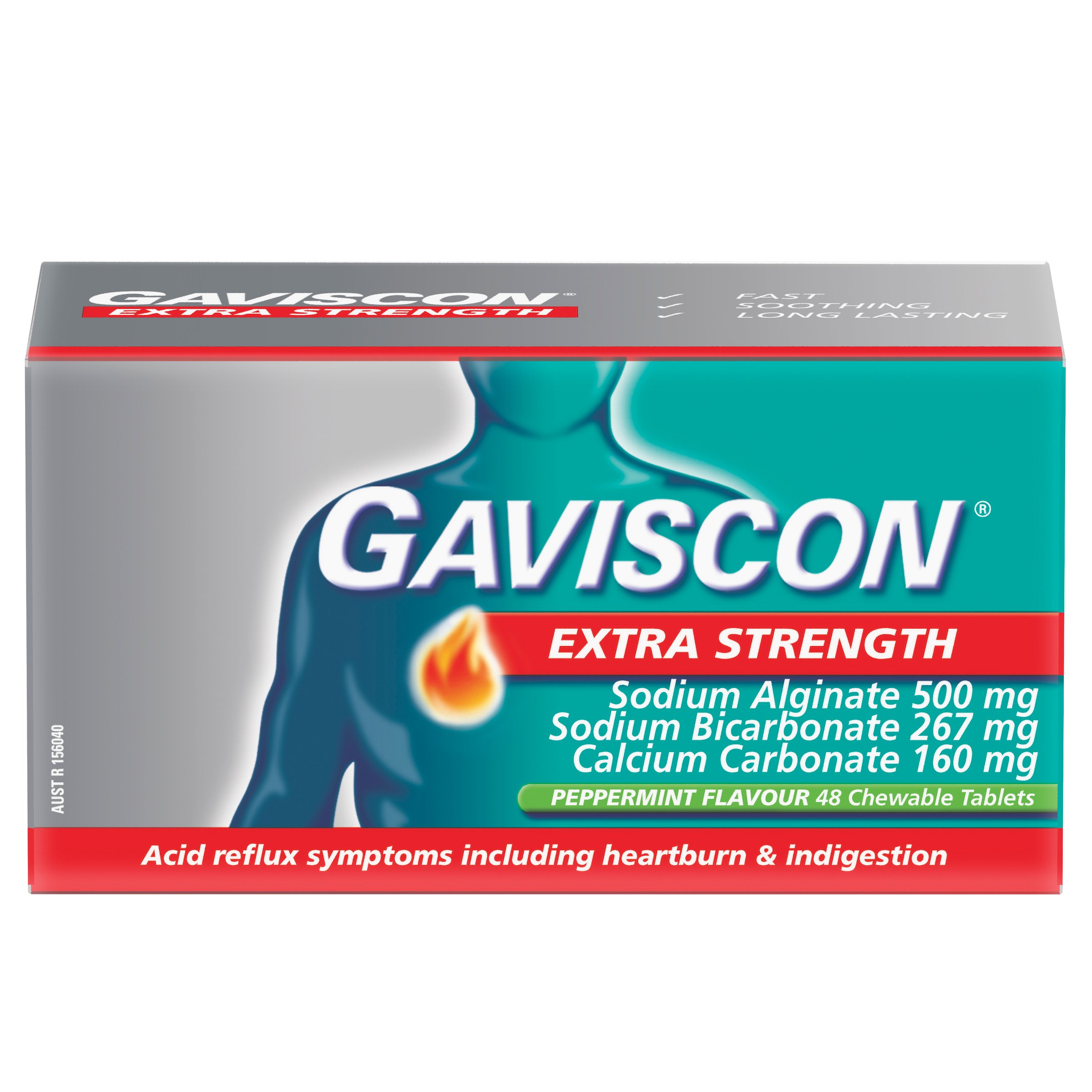 Gaviscon Extra Strength 500mg Peppermint 48 chewable tablets - Image 6
