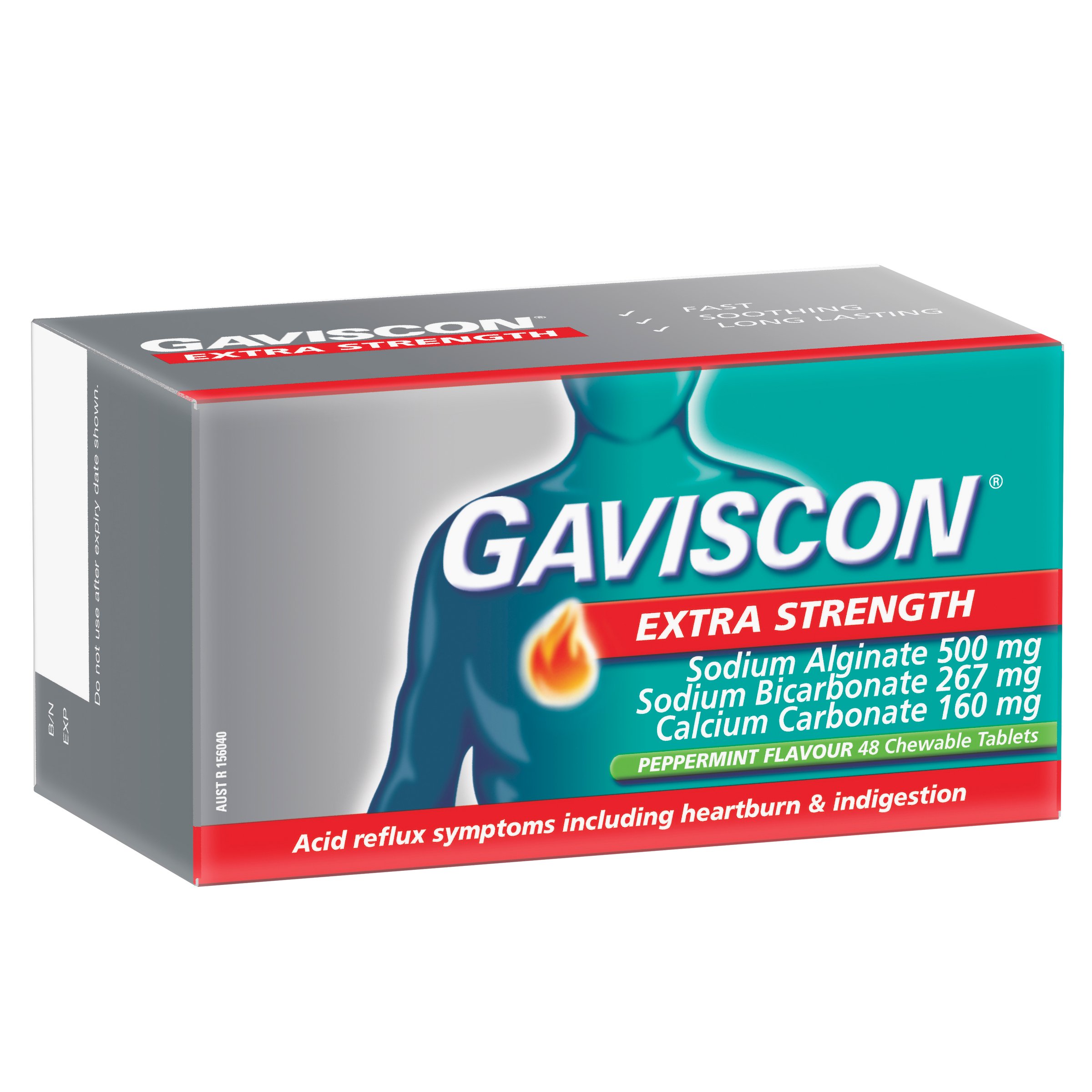 Gaviscon Extra Strength 500mg Peppermint 48 chewable tablets - Image 7