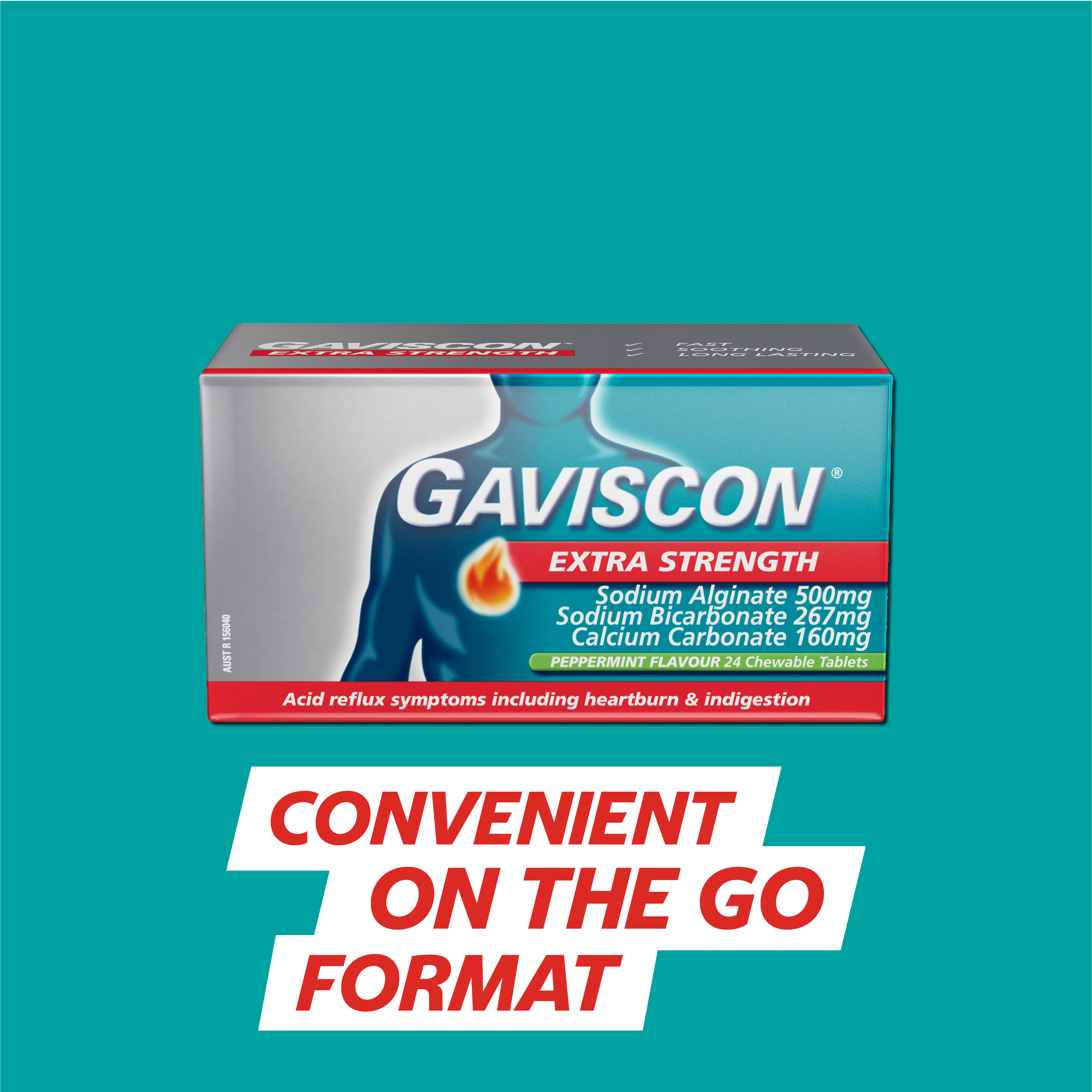 Gaviscon Extra Strength 500mg Peppermint 48 chewable tablets - Image 5