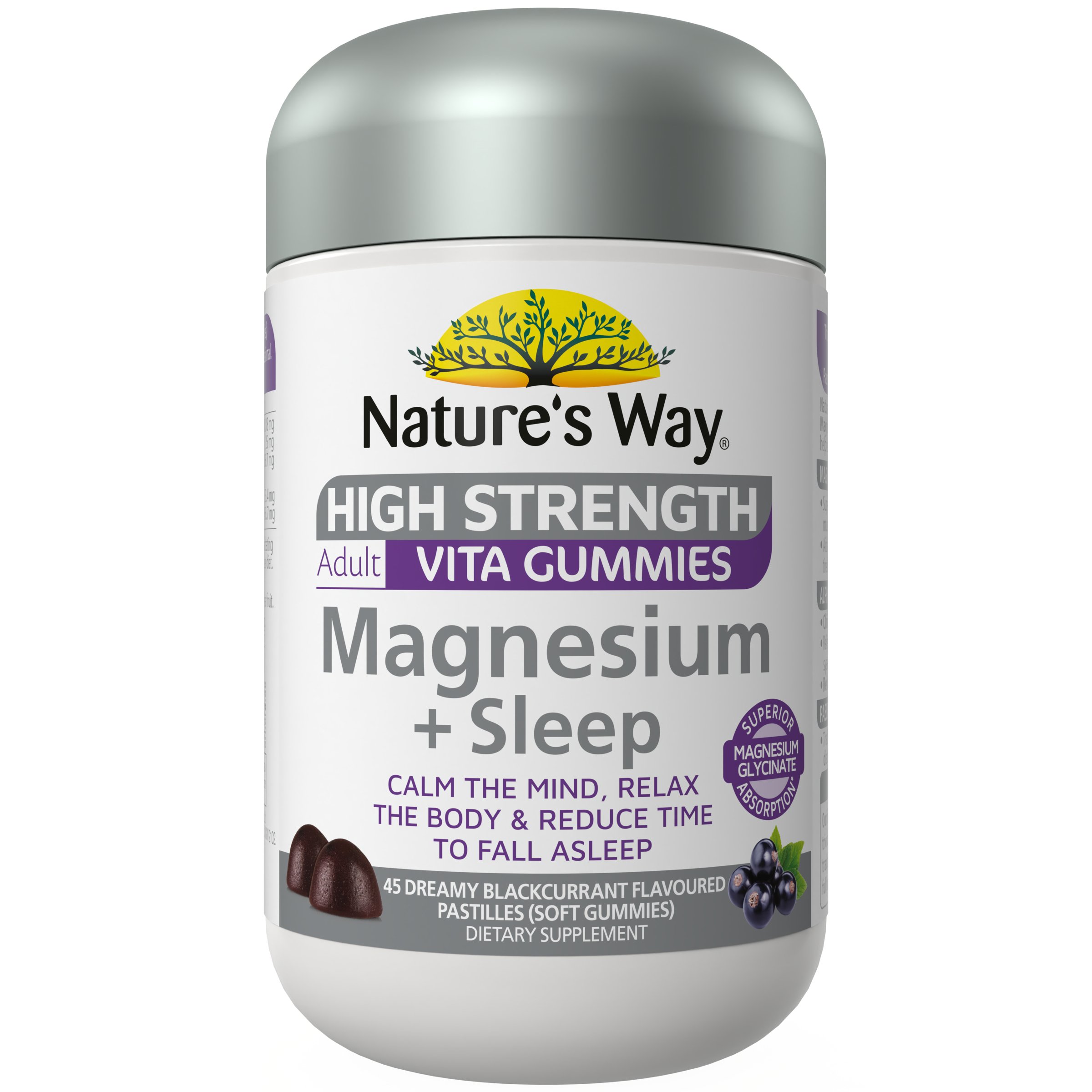 Nature's Way HS ADVG Magnesium+Sleep 45 gummies - Image 1