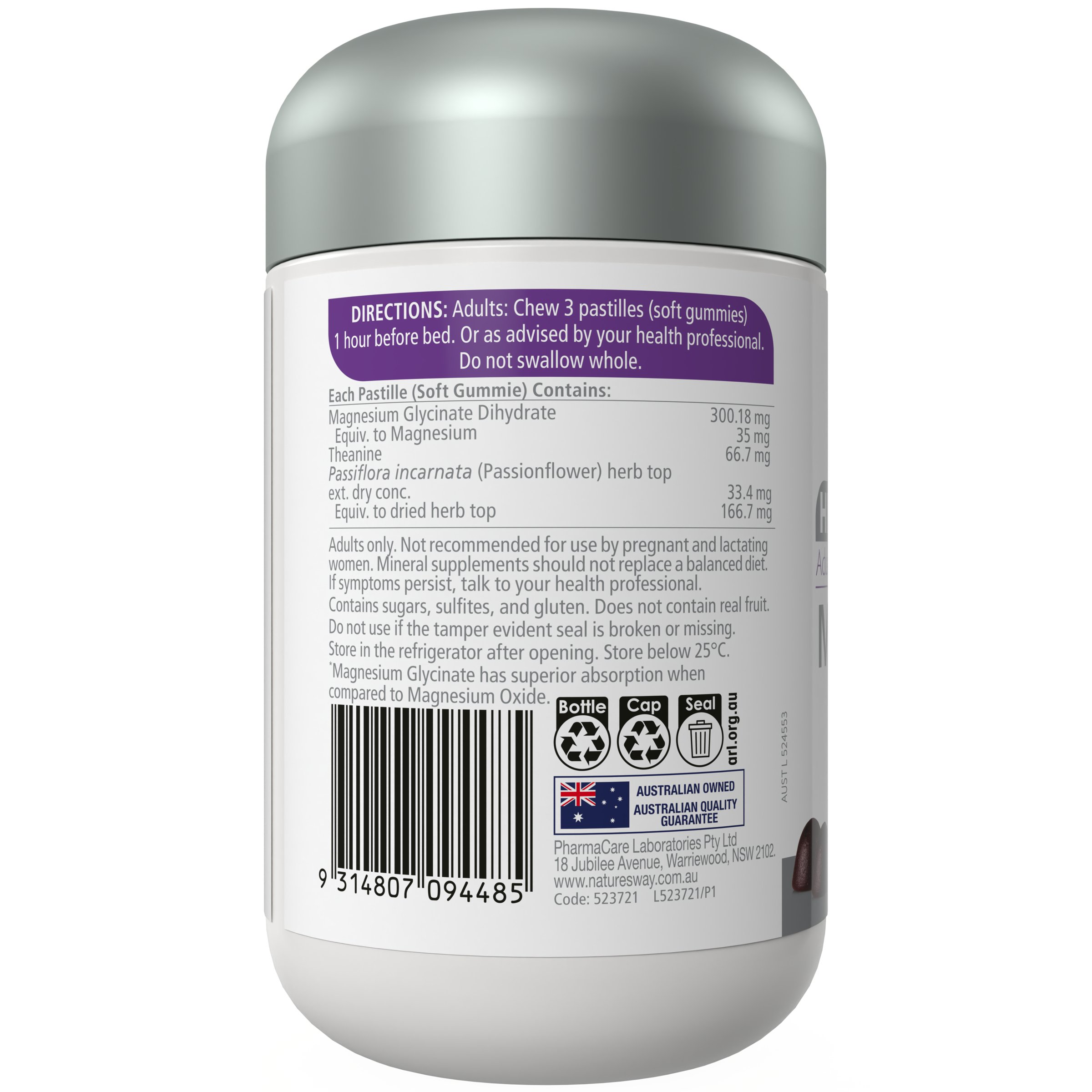 Nature's Way HS ADVG Magnesium+Sleep 45 gummies - Image 3