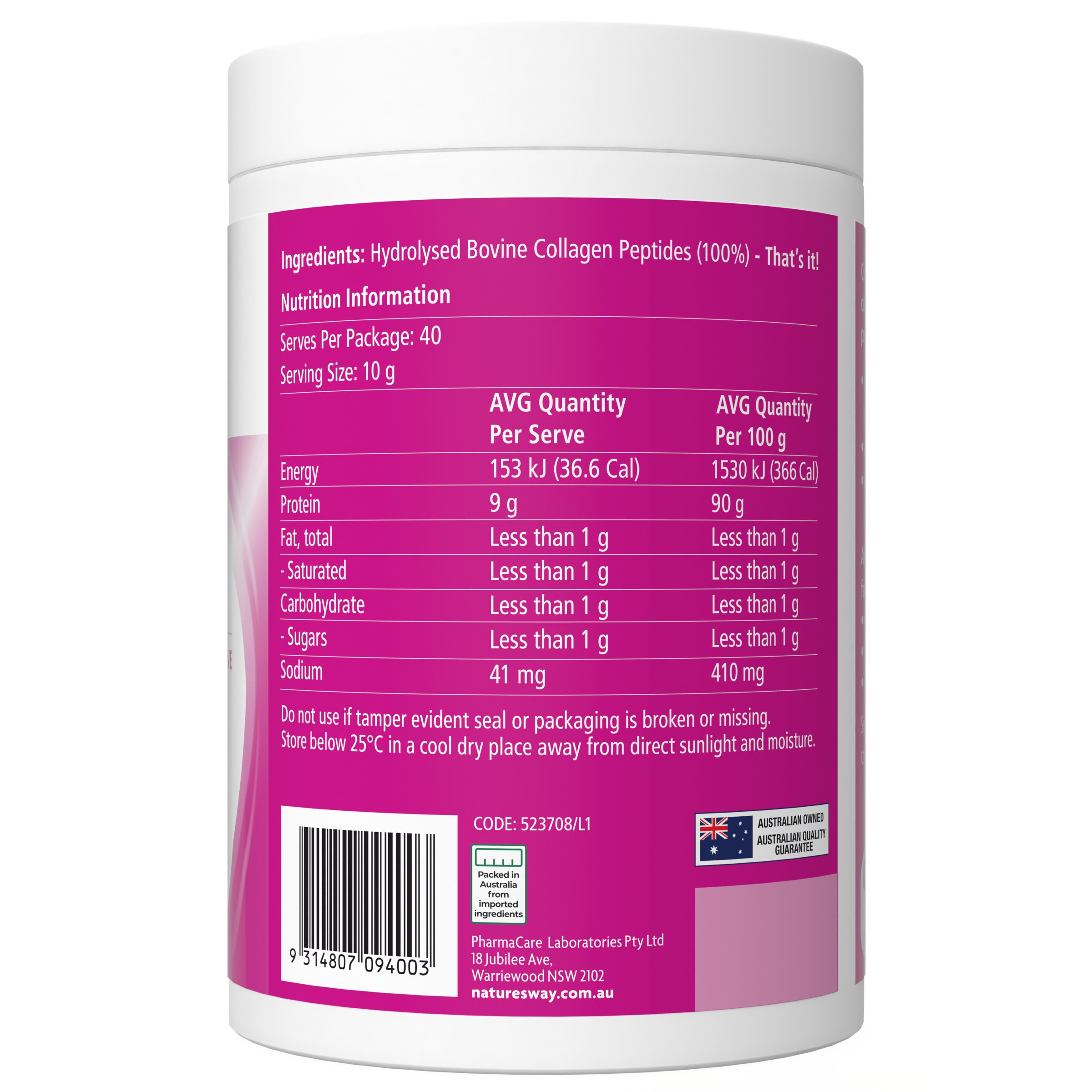 Nature's Way Collagen Peptides PWD 400g - Image 3