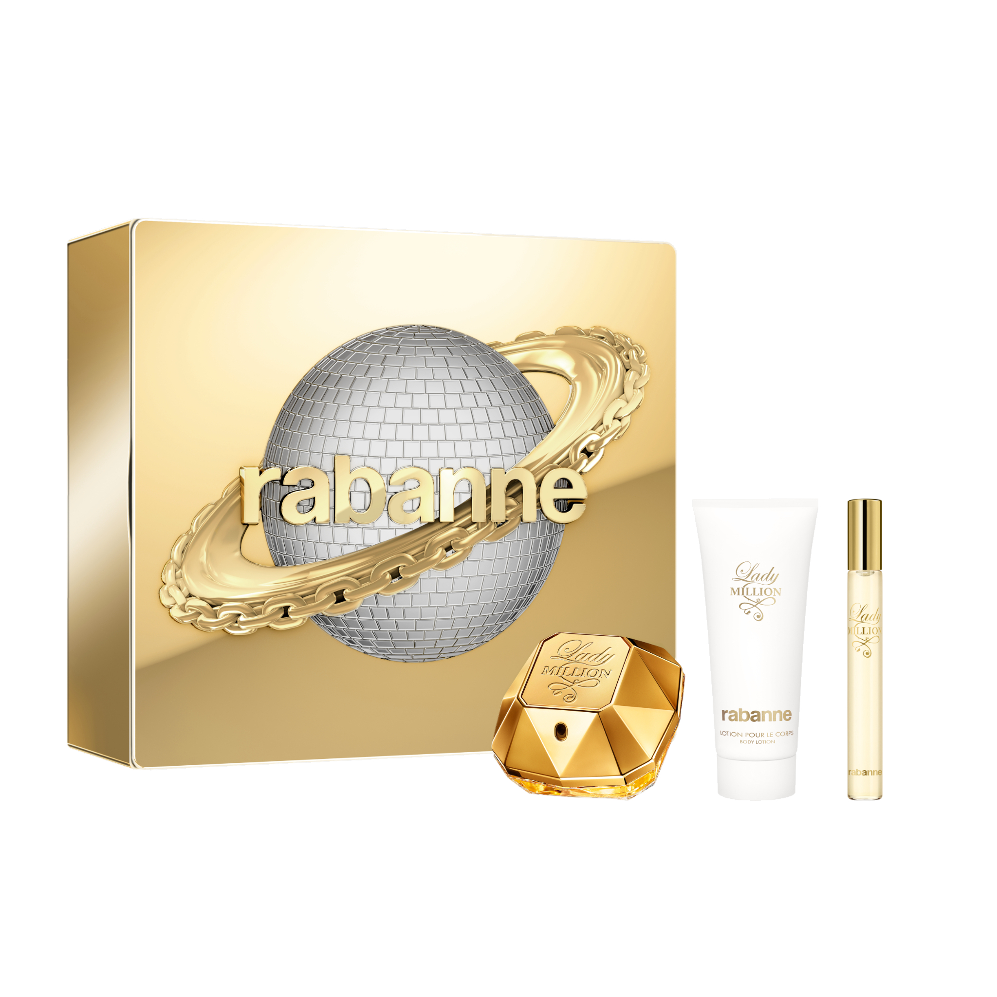 Rabanne Lady Million EDP 50ml Gift Set 3 piece - Image 3