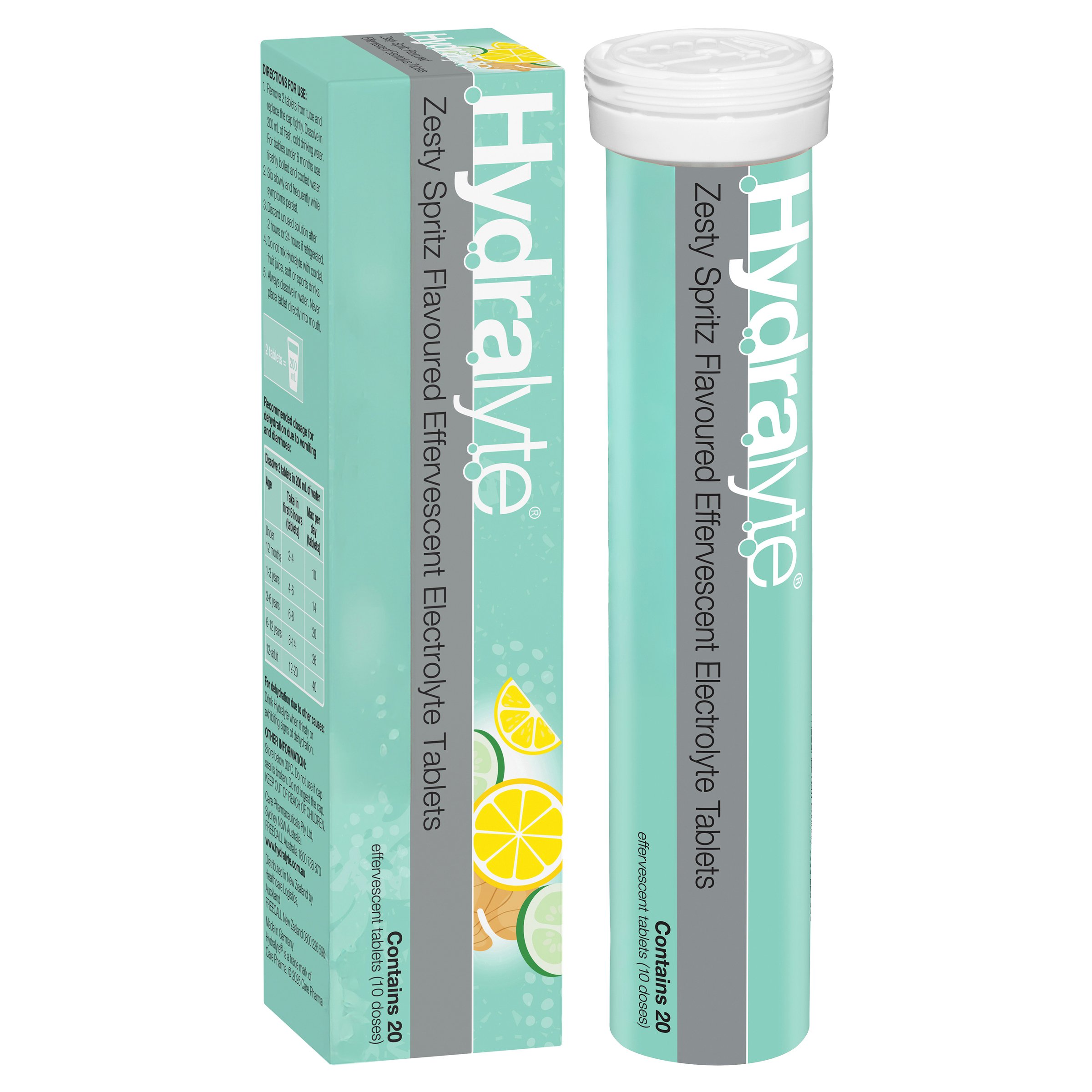 Hydralyte Zesty Spritz Effervescent Electrolyte Tablets 20 pack - Image 6