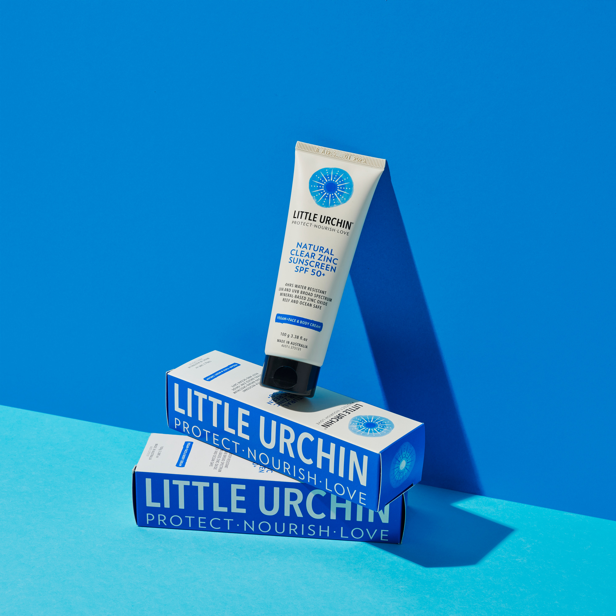 Little Urchin Natural Clear Zinc Sunscreen SPF 50+ 100g - Image 3