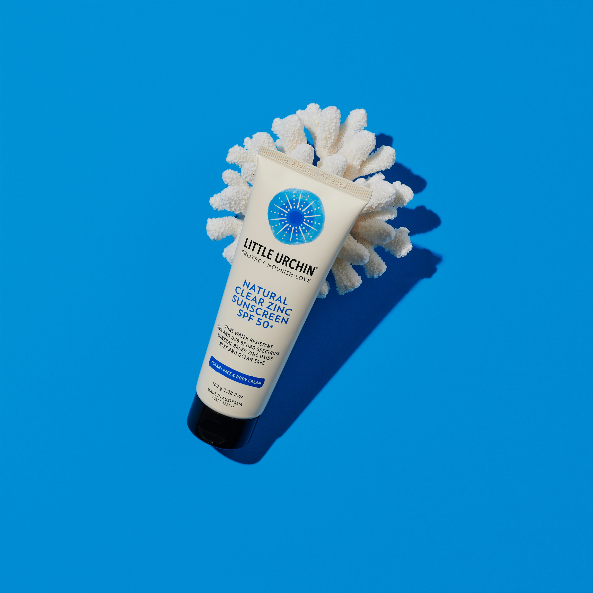 Little Urchin Natural Clear Zinc Sunscreen SPF 50+ 100g - Image 4