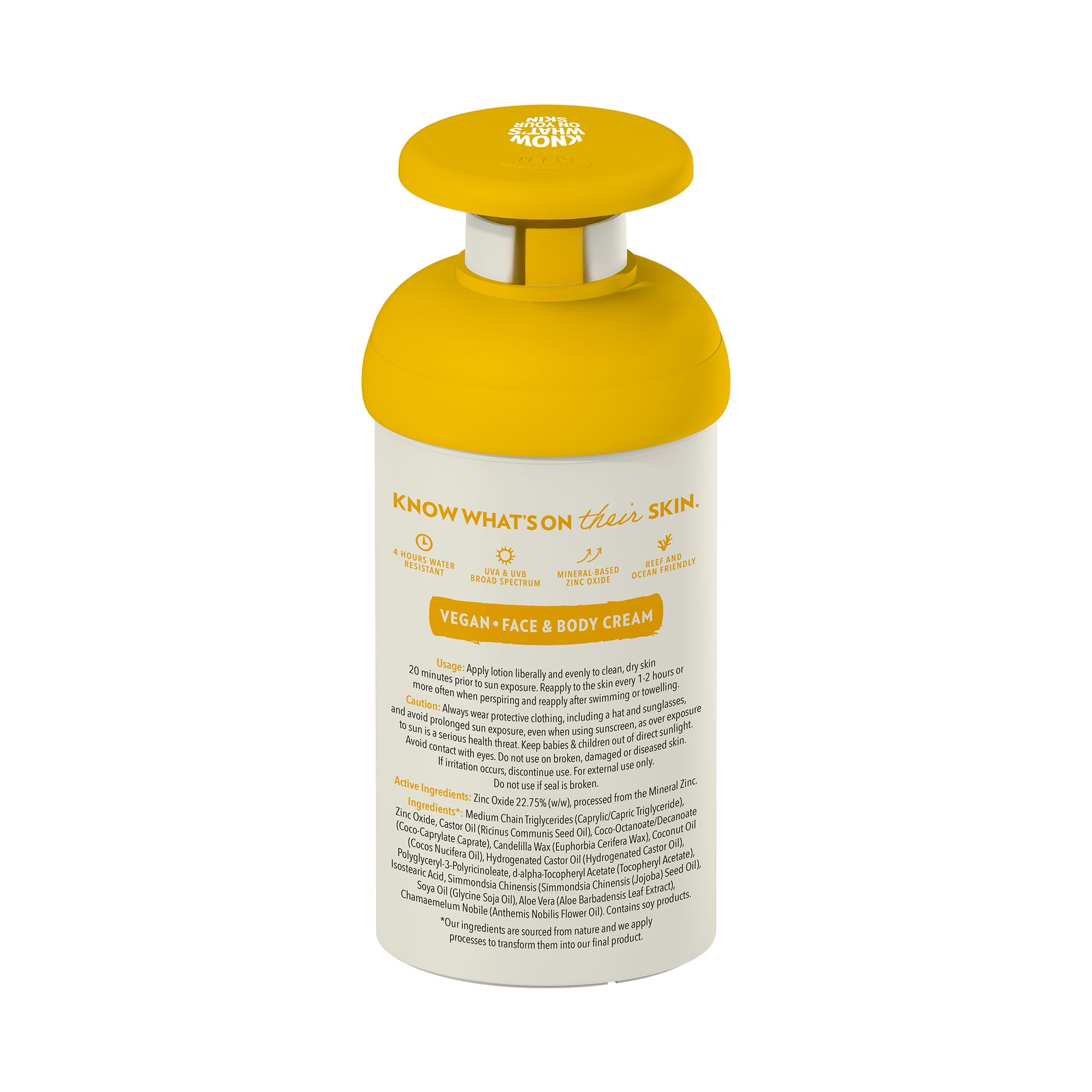 Little Urchin Kids Natural Clear Zinc Sunscreen SPF 50+ Pump 300g - Image 2