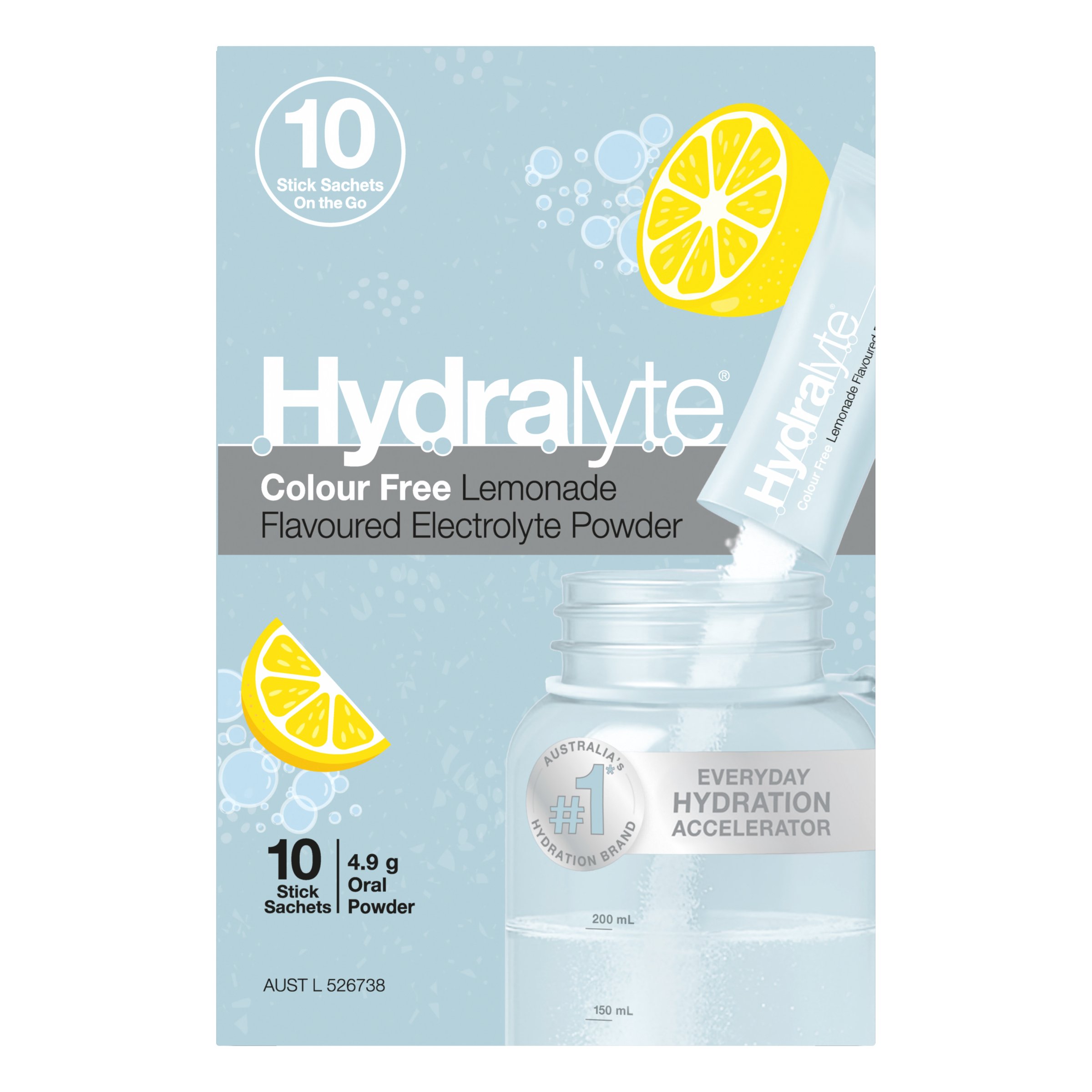 Hydralyte Stick Sachets Lemonade Electrolyte Powder 10 pack - Image 5