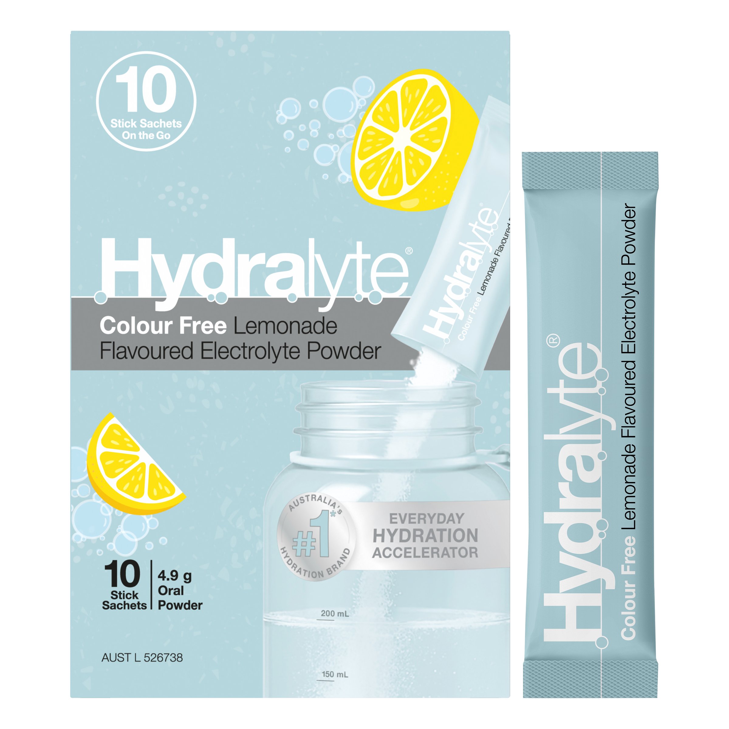 Hydralyte Stick Sachets Lemonade Electrolyte Powder 10 pack - Image 7