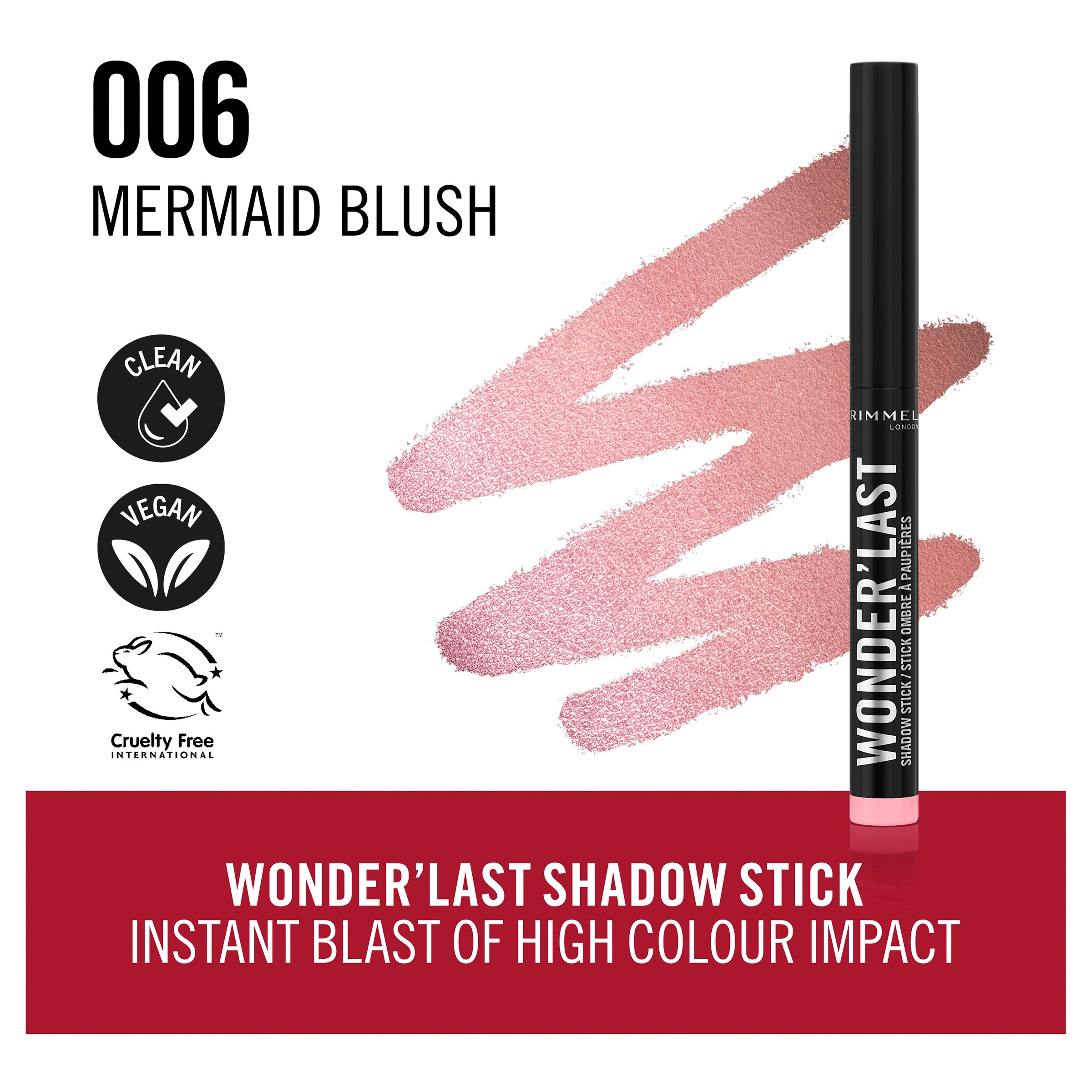Rimmel Wonder'Last Shadow Stick 006 Mermaid Blush 1 each - Image 6
