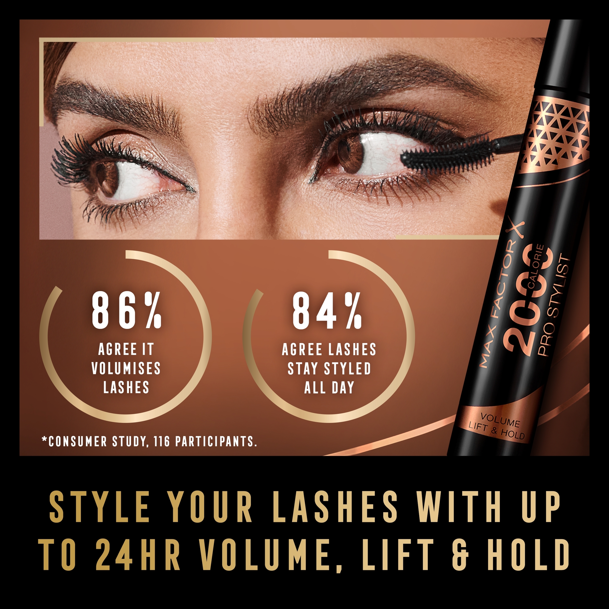 Max Factor 2000 Calorie Heatwave Mascara Black Brown 9ml - Image 5