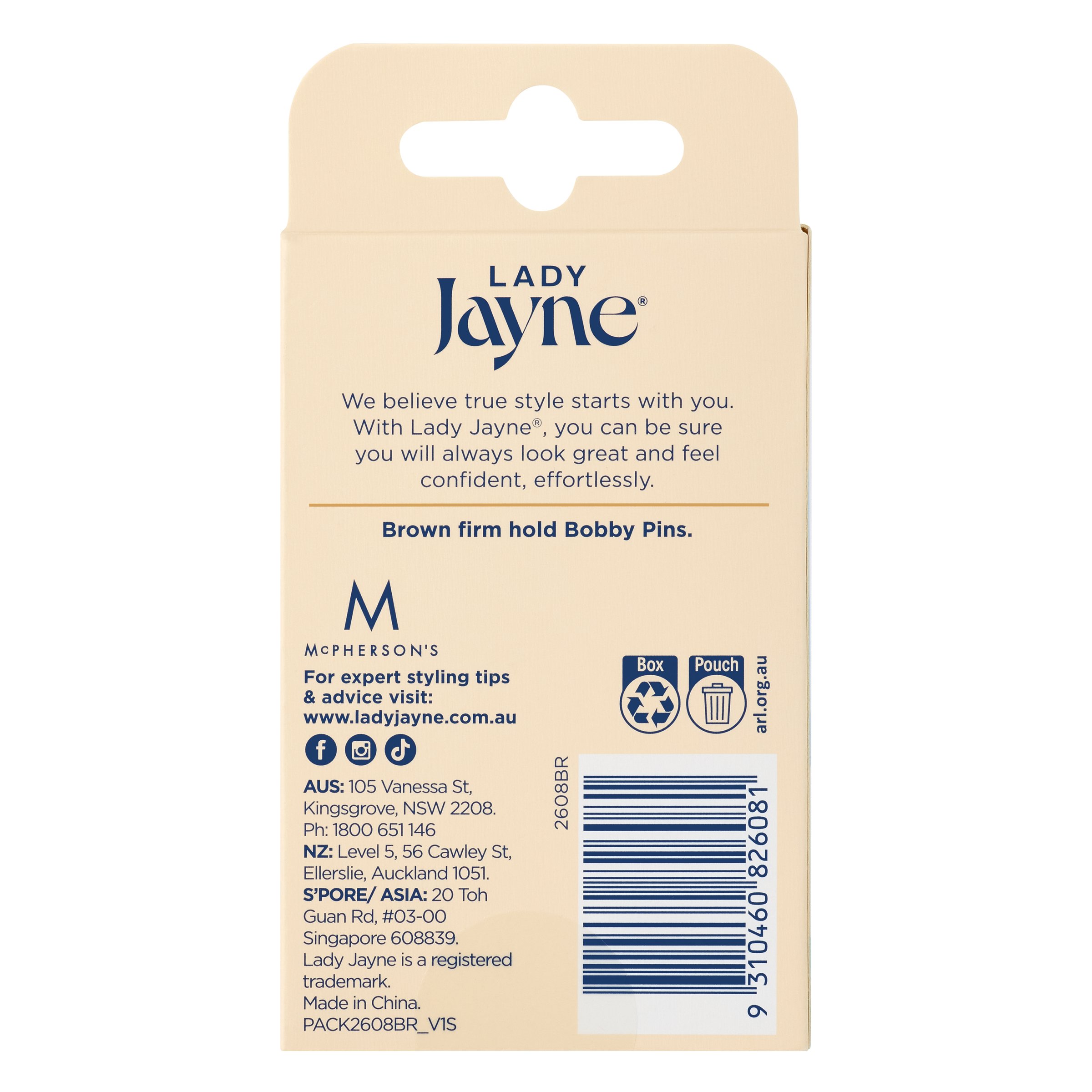 Lady Jayne Bobby Pins 4.5cm Brown 50 pack - Image 2