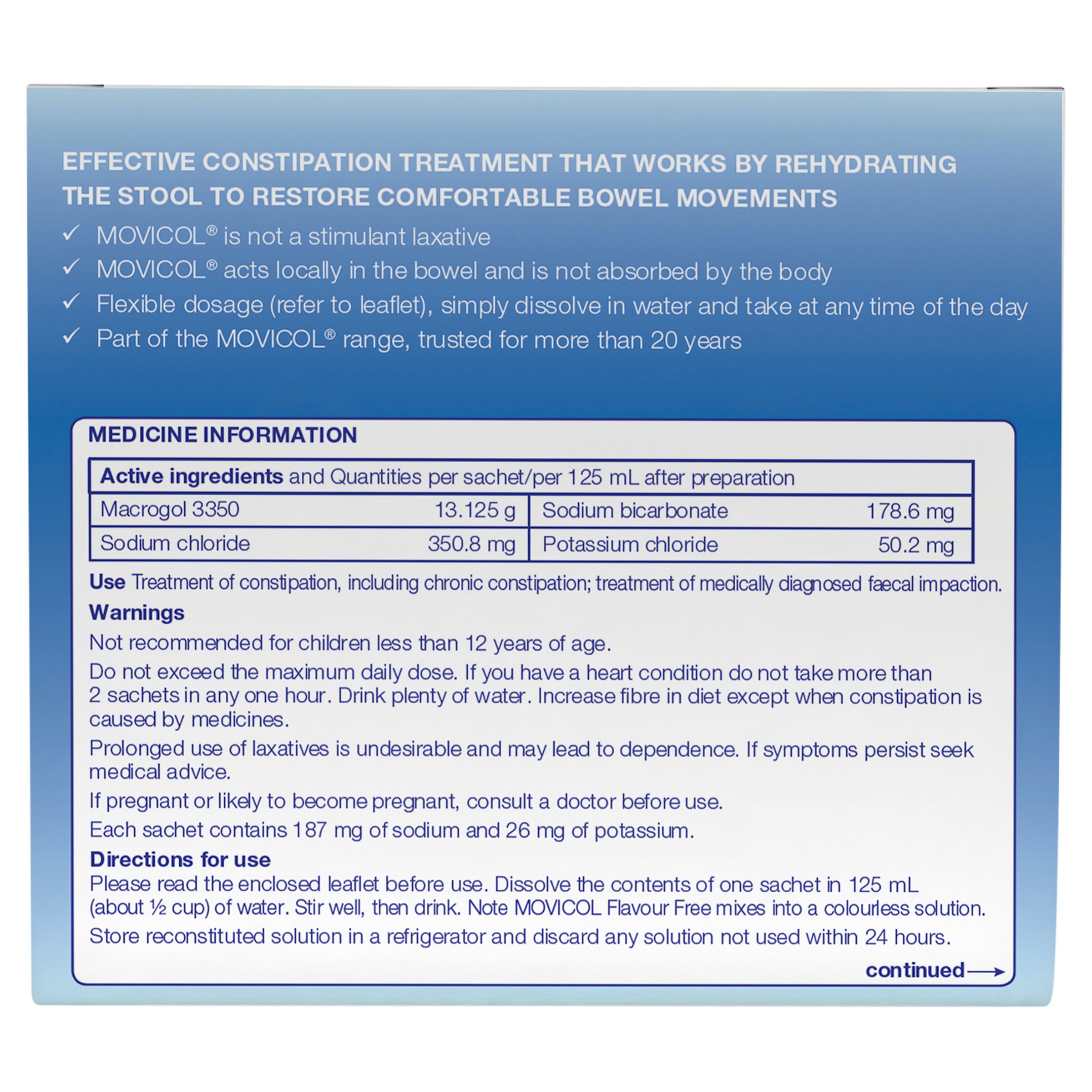 MOVICOL Adult Flavour Free 30 sachets - Image 2